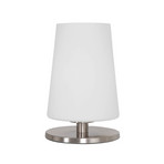 Galda lampa „Ancilla“, tērauds, augstums 26 cm, metāls, stikls, E27