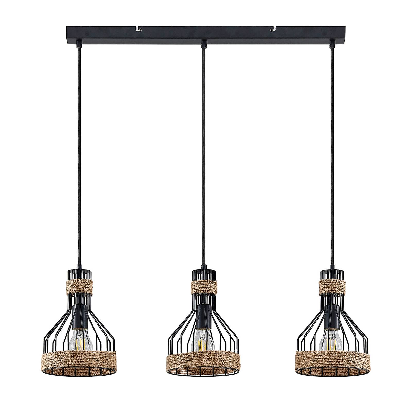 Lindby Pendant Light - Living / Dining Room - Hanging Light - dimmable - Modern - Black