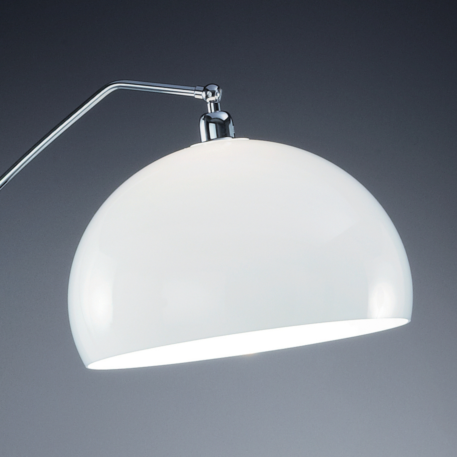 Helestra Doro lampadaire abat-jour acrylique blanc