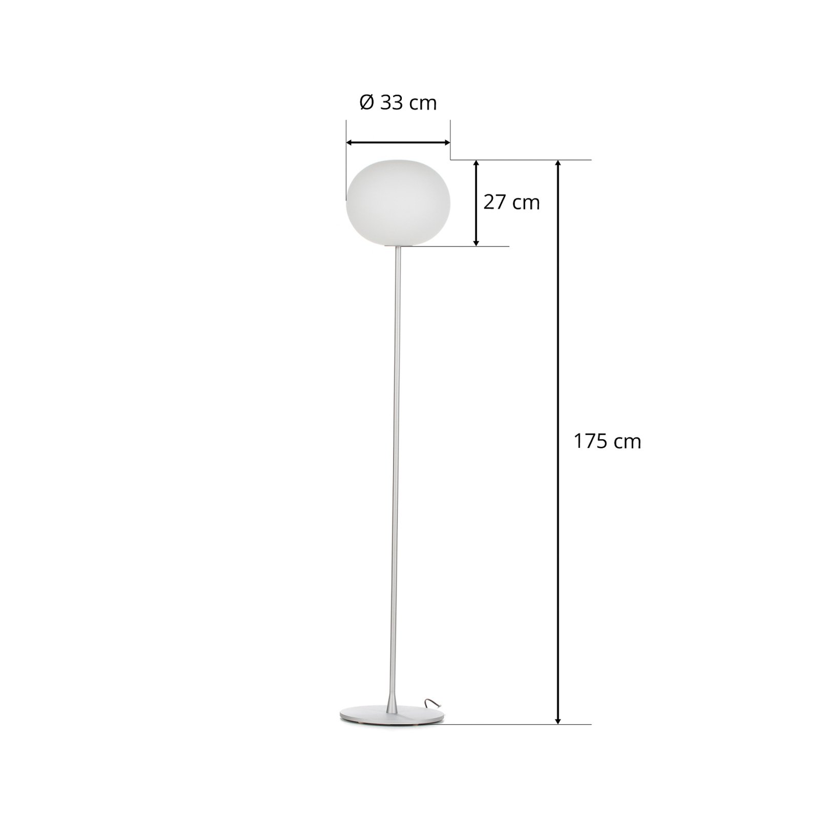 Glo-Ball F2 Stojací Lampa Silver - Flos
