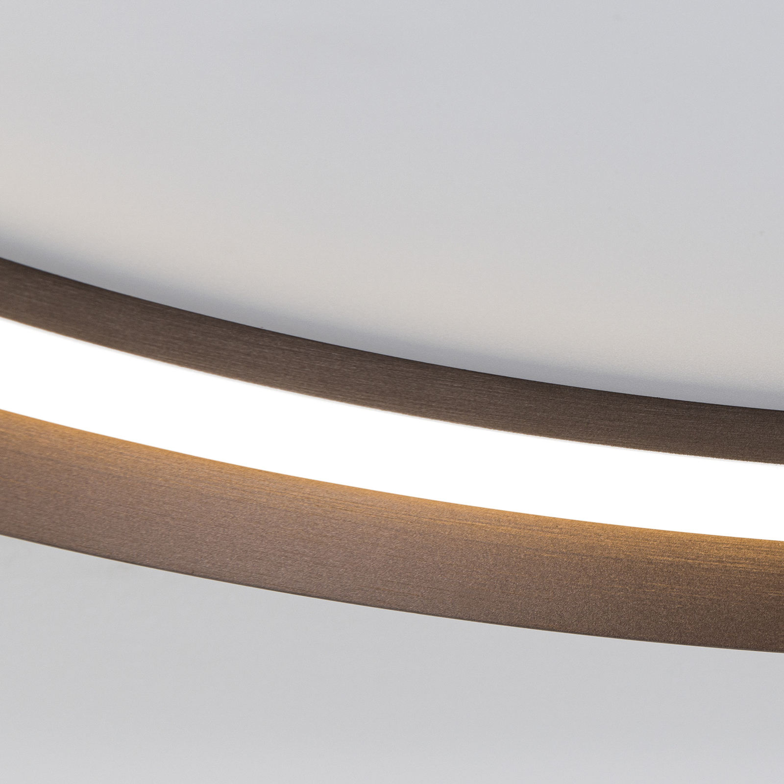 LED ceiling lamp Manta, Ø 60 cm, aluminium/bronze, aluminium, up/down