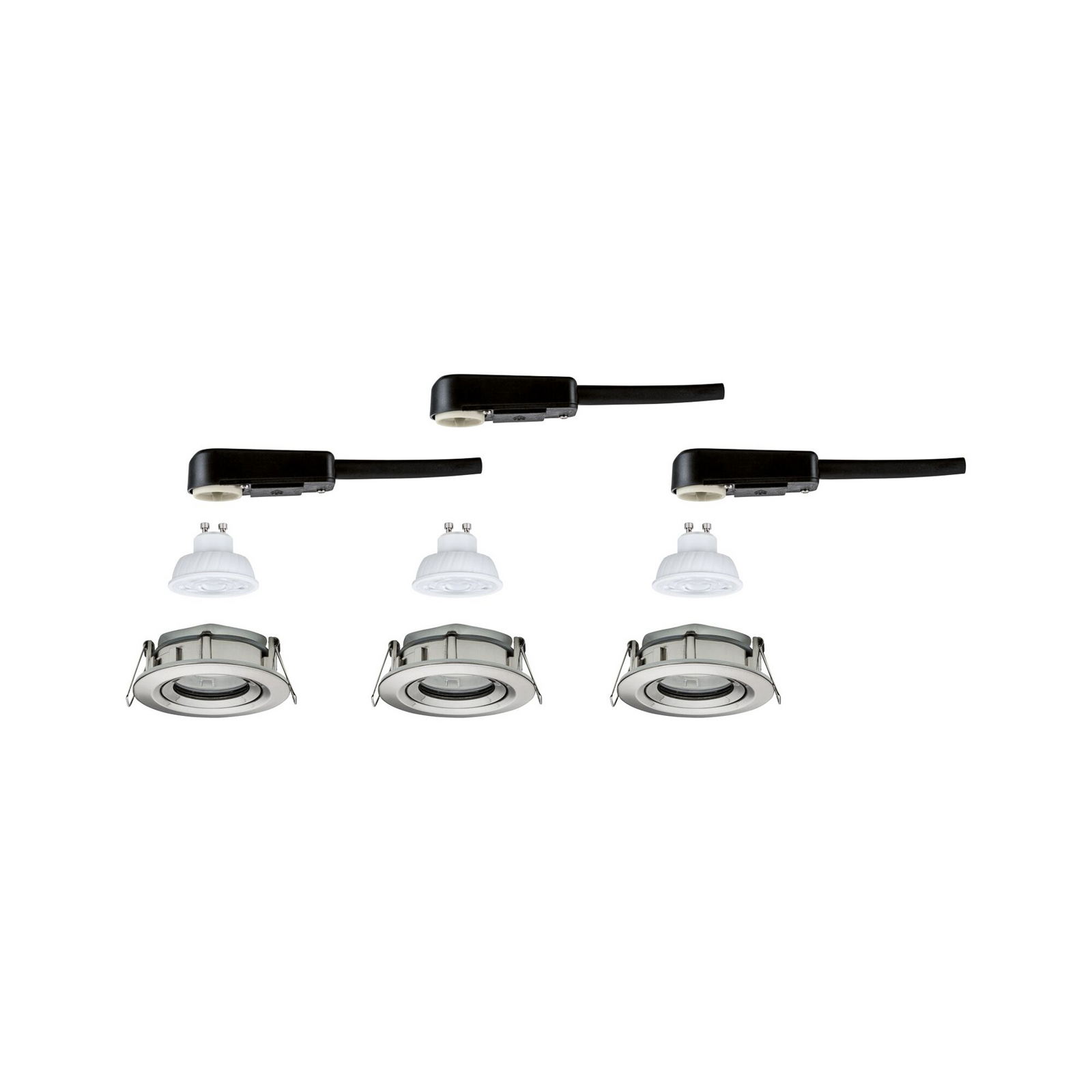 Paulmann Einbaulampe NOVA eisen Ø 9cm schwenkbar 827 dim 3er