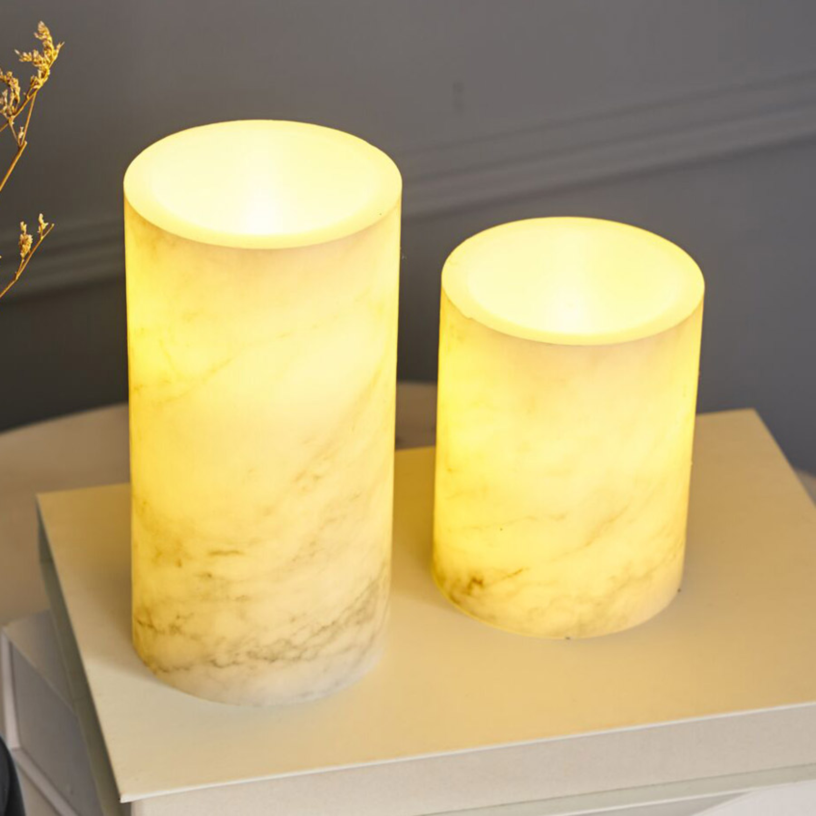 Pauleen Cosy Marble Candle LED-Kerze 2er Set Wachs