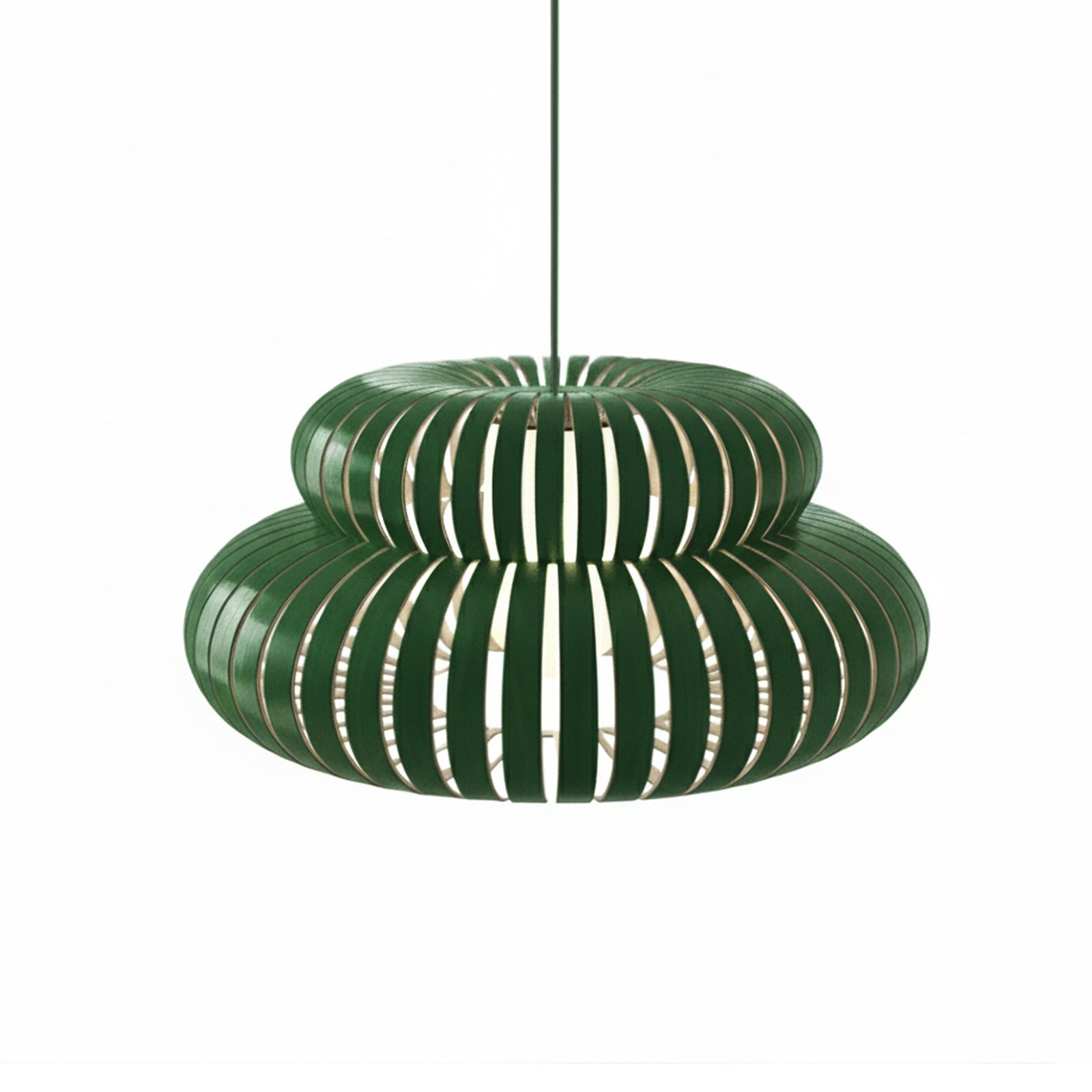 Żyrandol Lucande Slice, zielona, metal, Ø 48 cm Żyrandol Lucande Slice, zielona, metal, Ø 48 cm