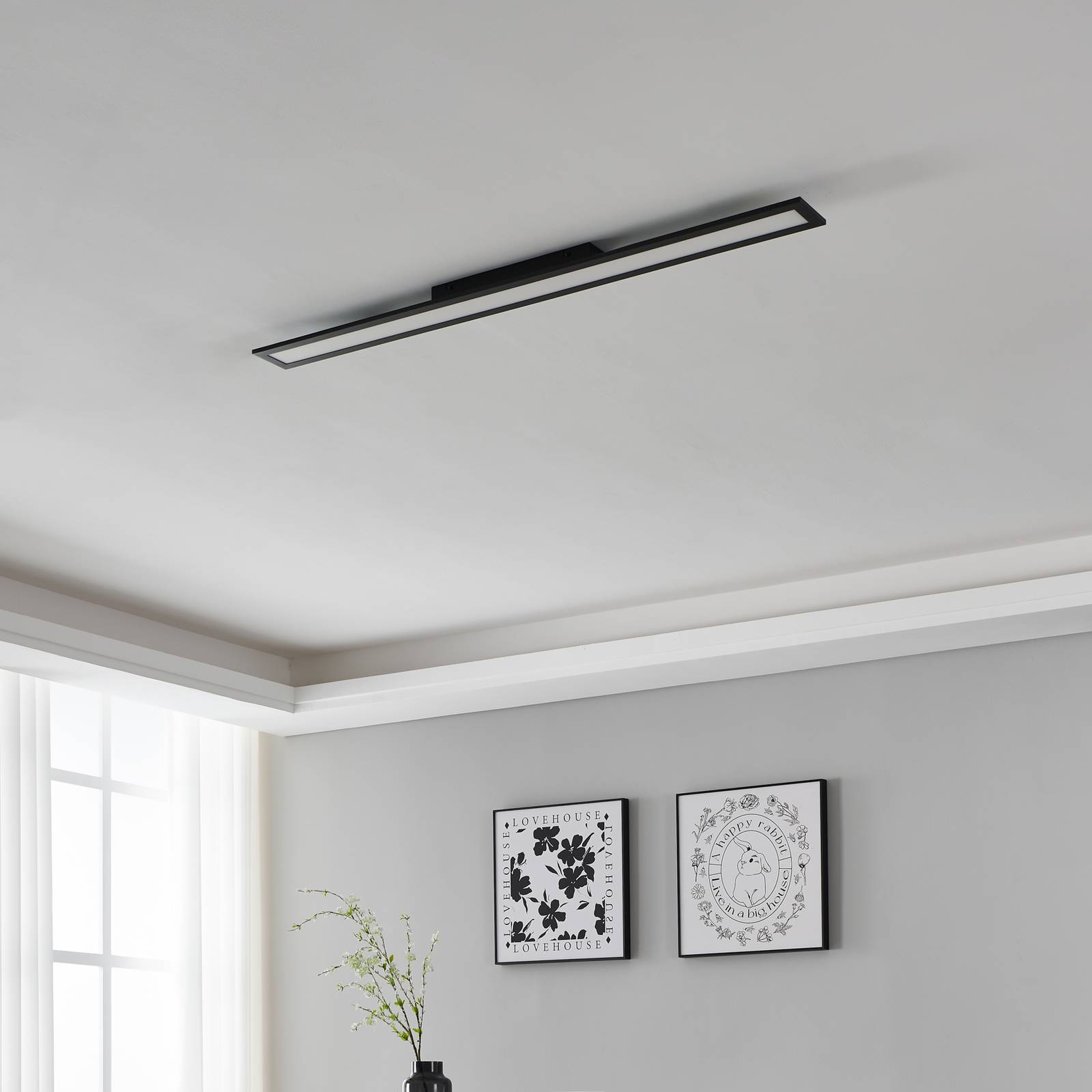  Eglo Connect Eglo Connect Salobrena-z Led-deckenlampe, 120x10cm, Schwarz 