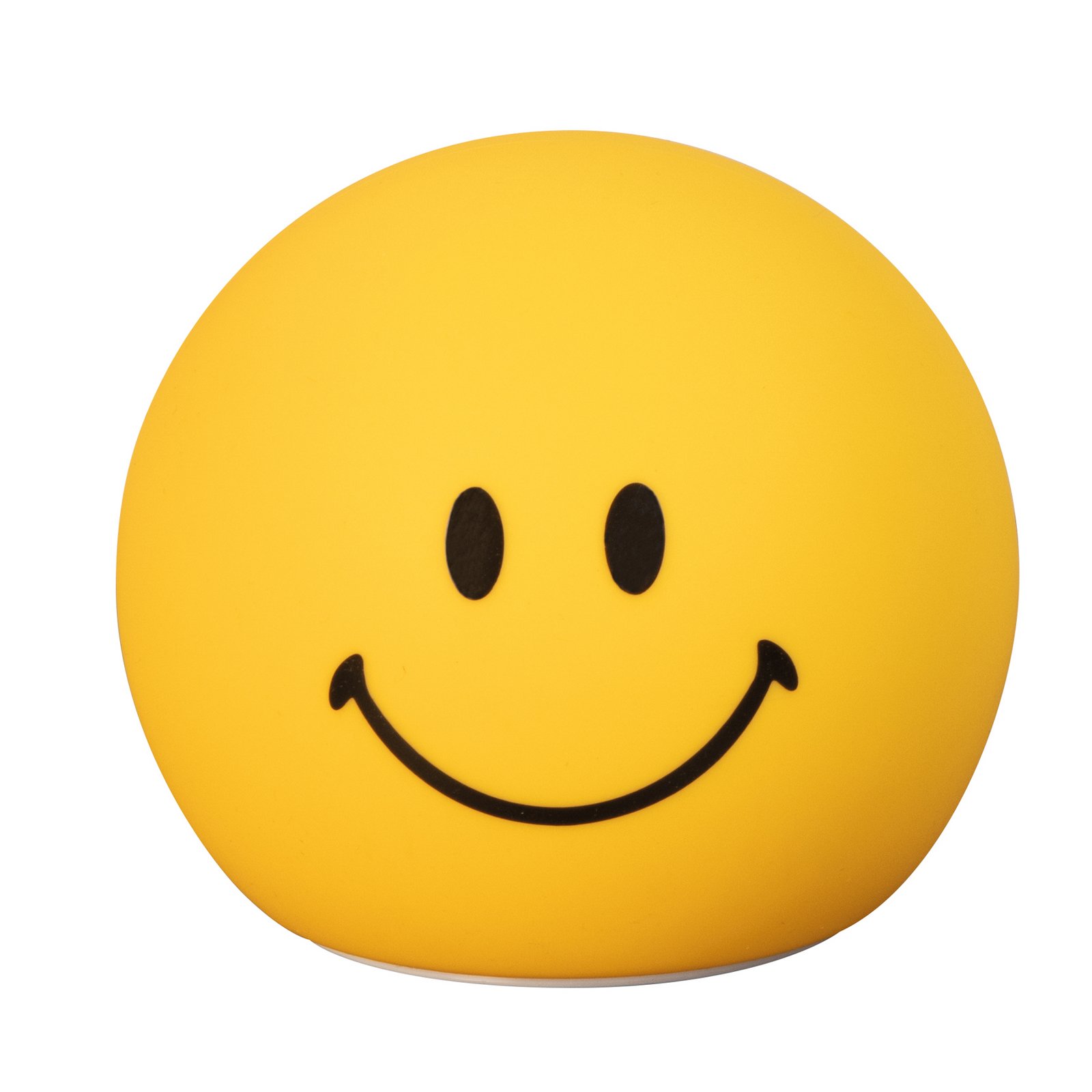 Lanterna LED Smiley, galbenă, Ø 13 cm, silicon