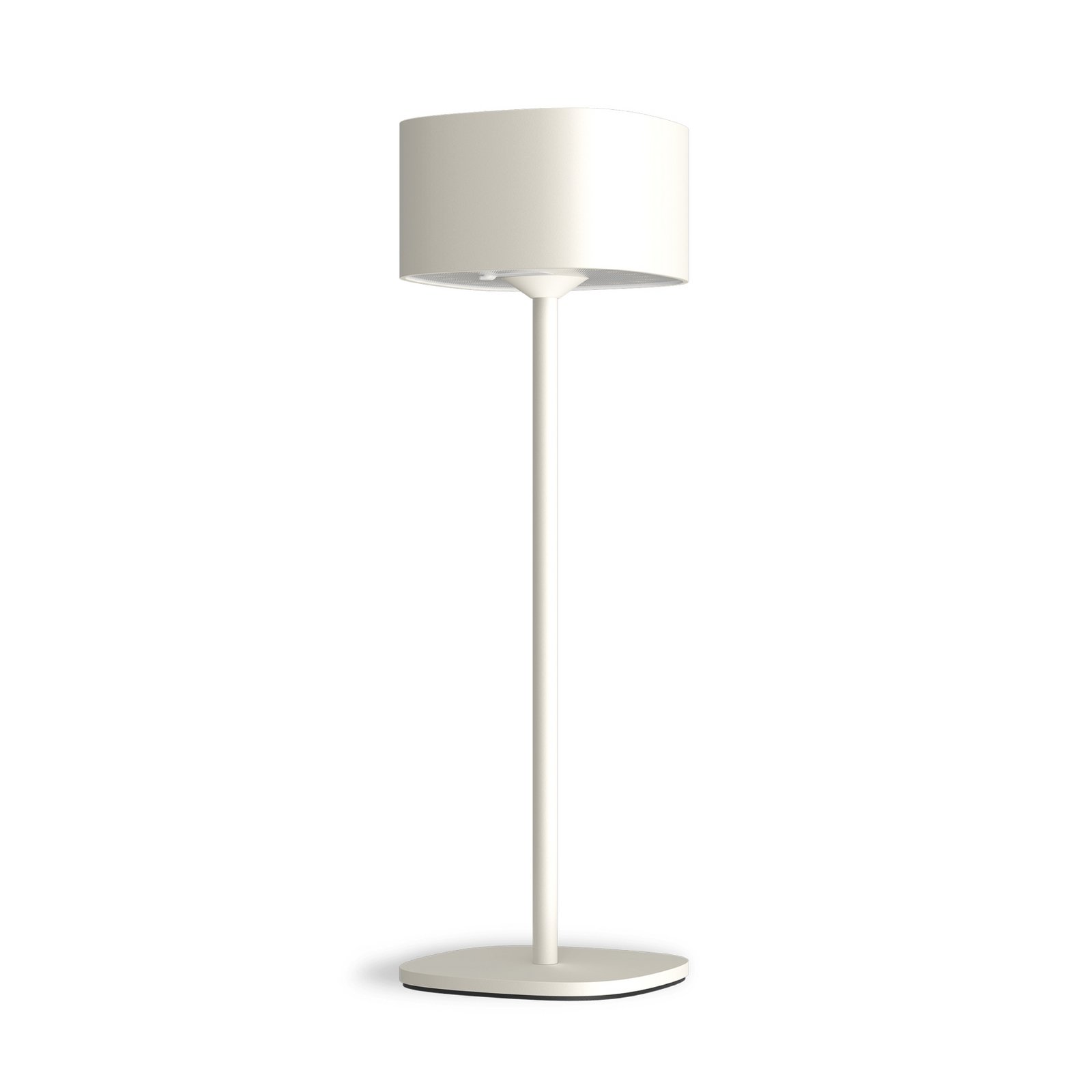 Calex LED-Akku-Tischleuchte Serino, sand, Aluminium, 2.700 K