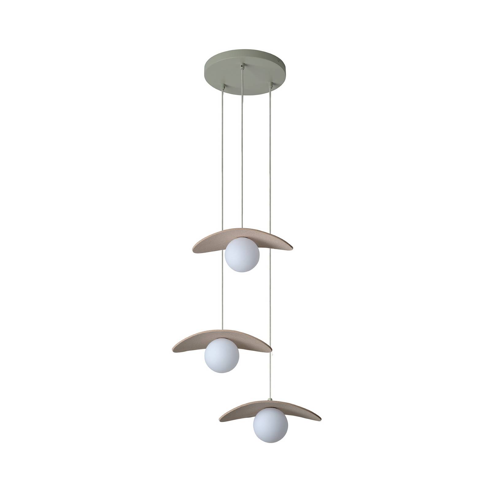 OSRAM Hängeleuchte Decor Pearl, 3-flammig, beige, Filz, G9