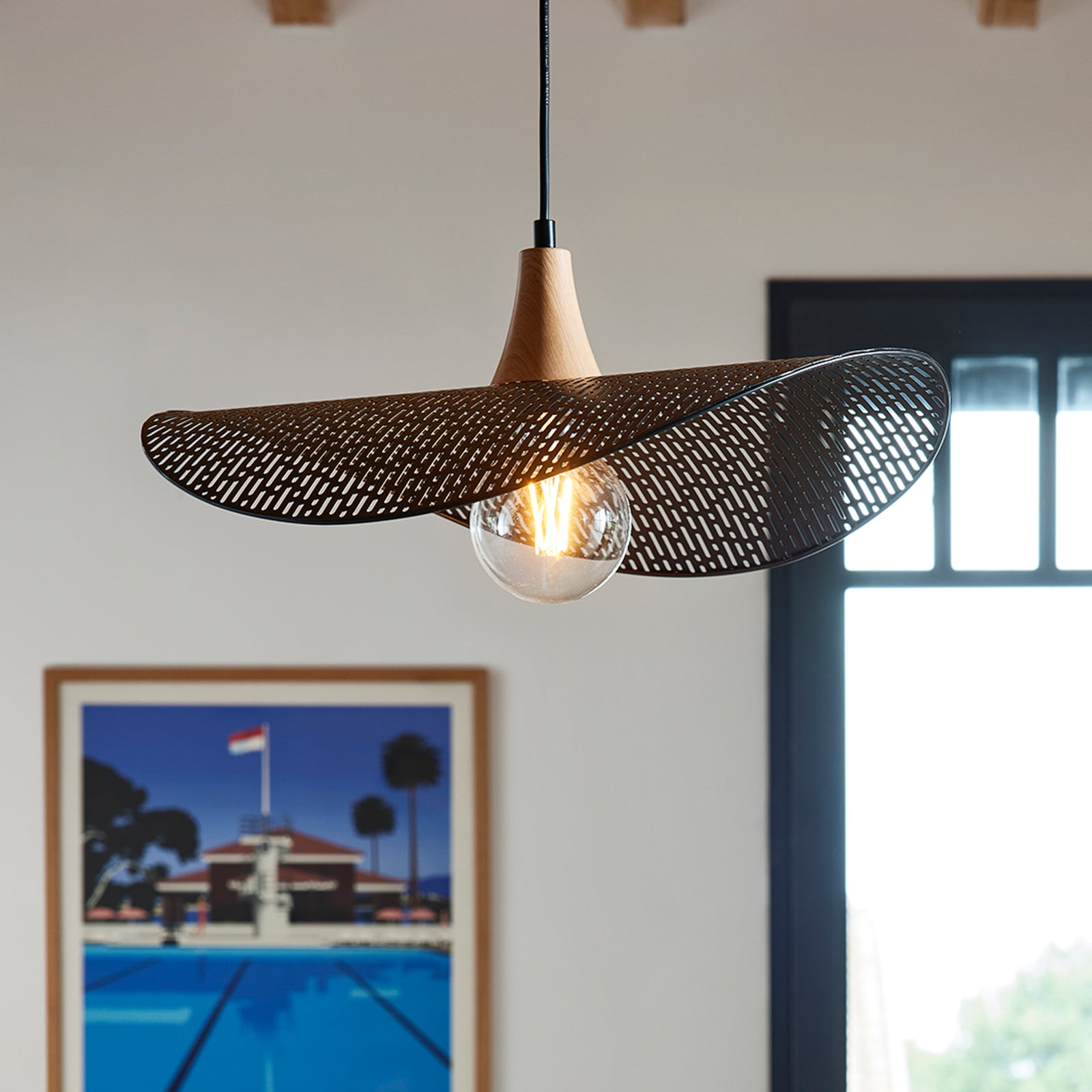 Honu lampa za vješanje, crna, Ø 48 cm - Corep SAS Honu lampa za vješanje, crna, Ø 48 cm - Corep SAS