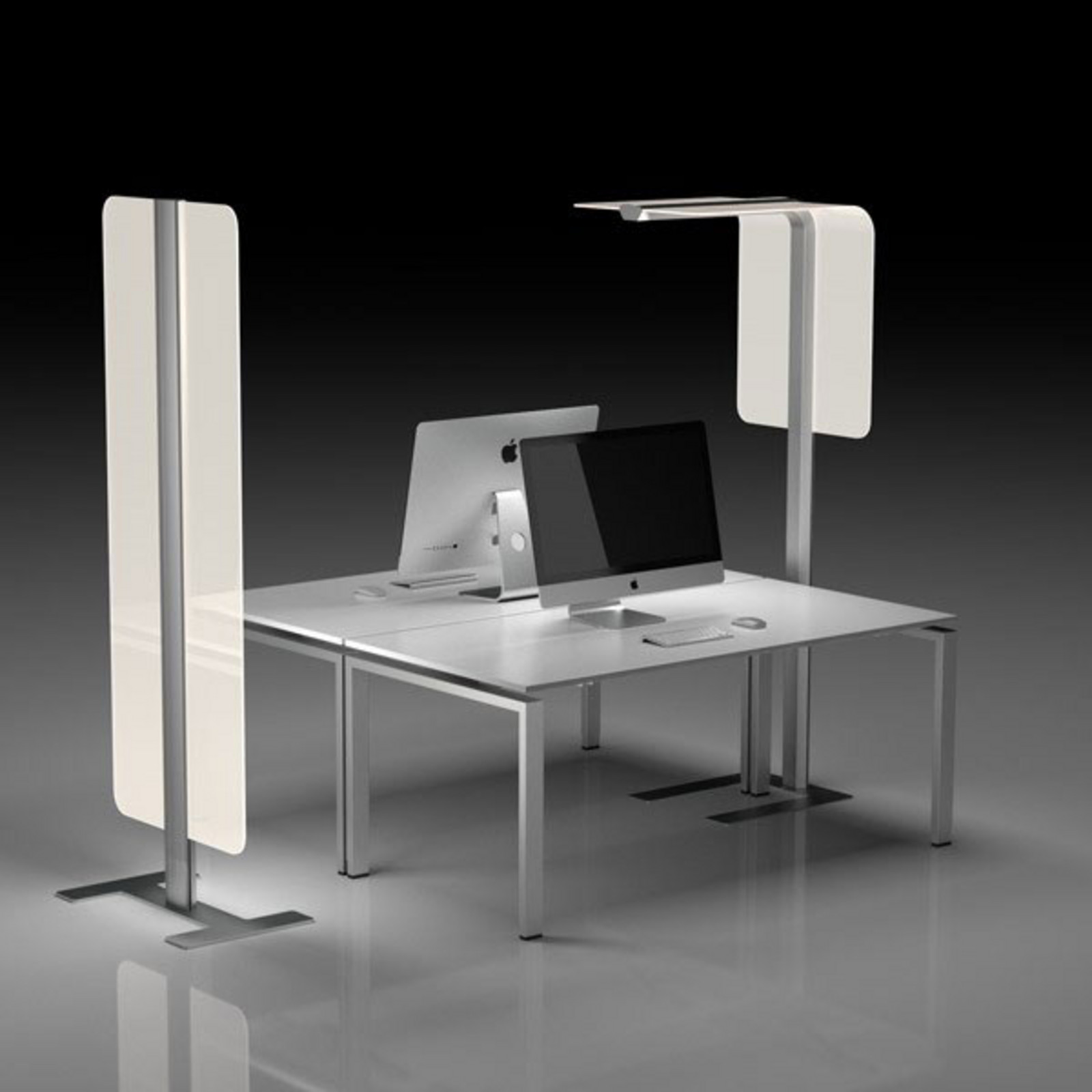 Tecnolight Lampadar LED eva place 2D2E RAL 9016 alb - Studiu / Birou - Metal