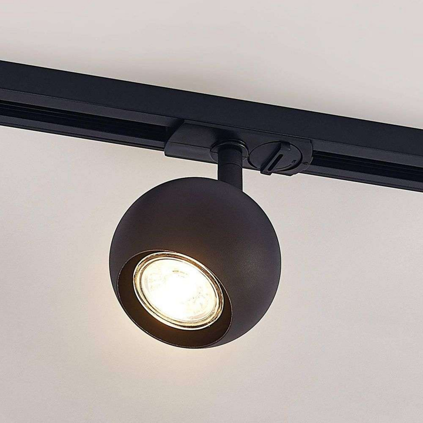 Linaro Round Trilho de luz GU10 Preto - Lindby