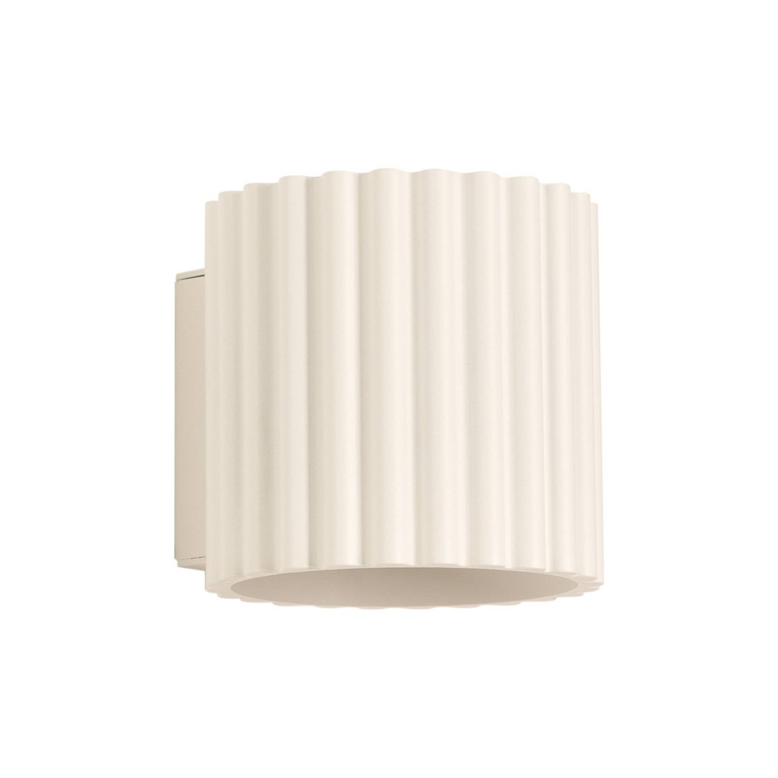 Wandleuchte RIBLA, beige, Ø 10 cm, Metall, G9