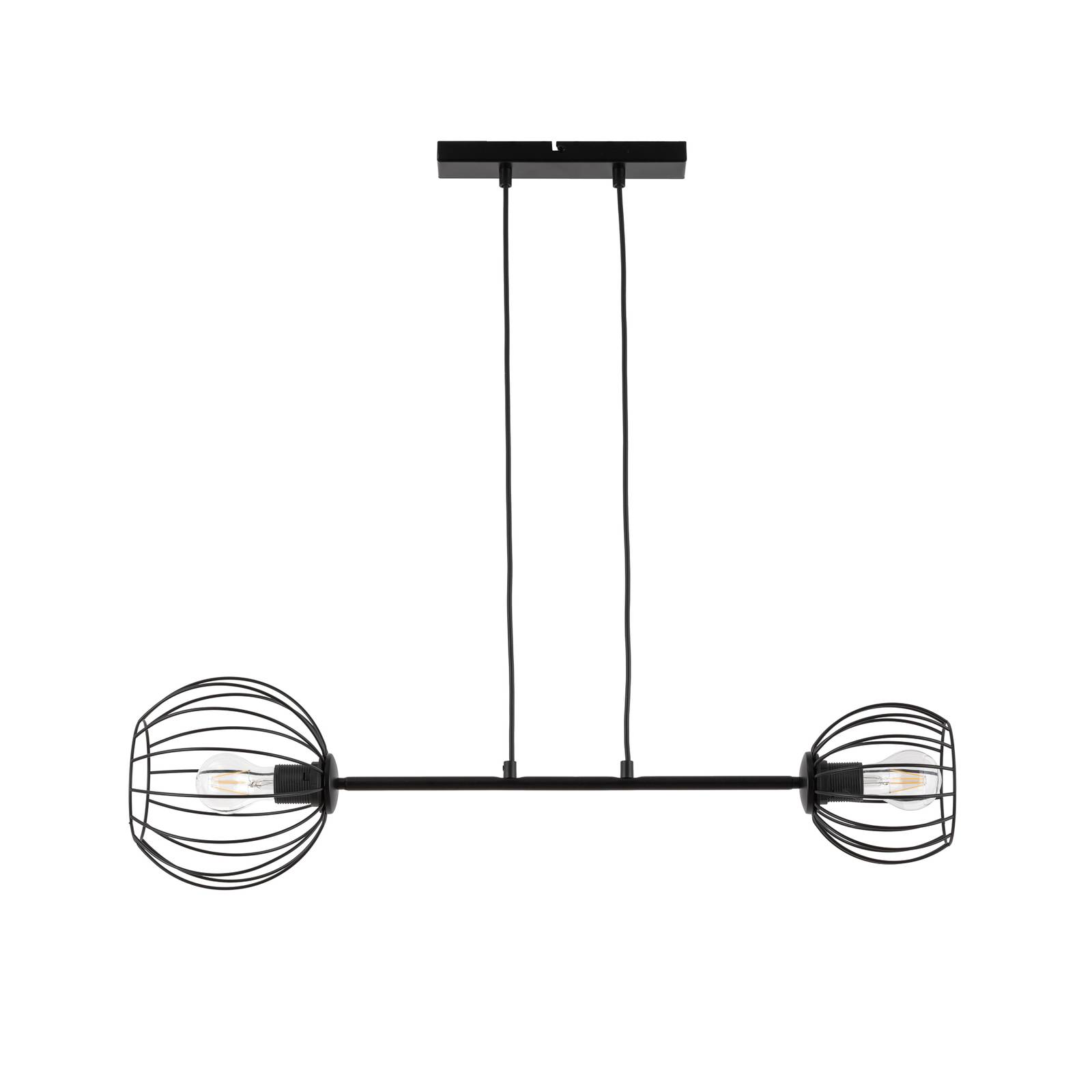 Hänglampa Madam, svart, två burskärmar