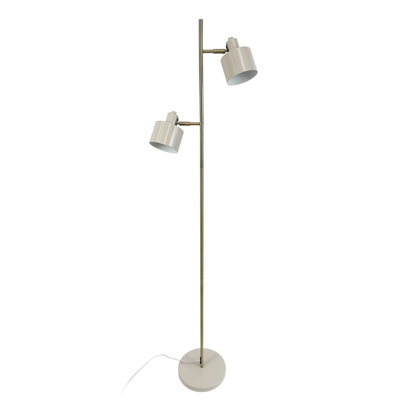 Dyberg Larsen Ocean vloerlamp, beige, hoogte 160 cm, metaal