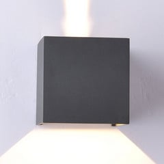 Applique da esterni LED Davos angolare, on/off, grigio scuro