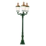 3-lamps lantaarnpaal Parijs, groen