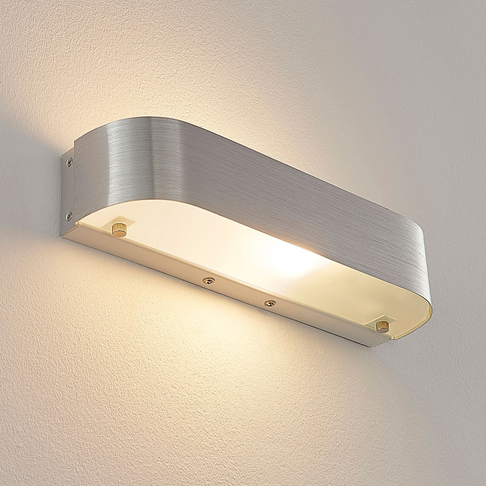 Nika wall light with an E14 socket, aluminium