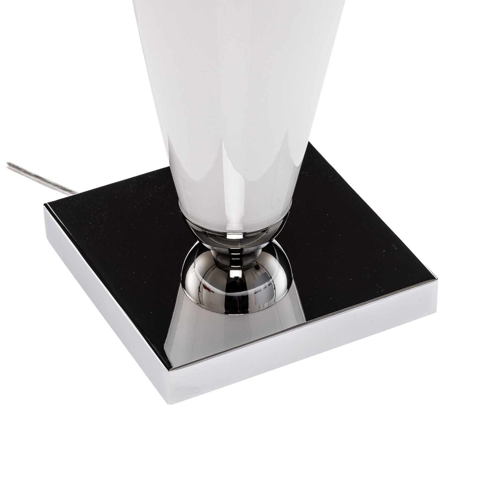 Lampada da tavolo Lund, bianco/opale, H 70 cm