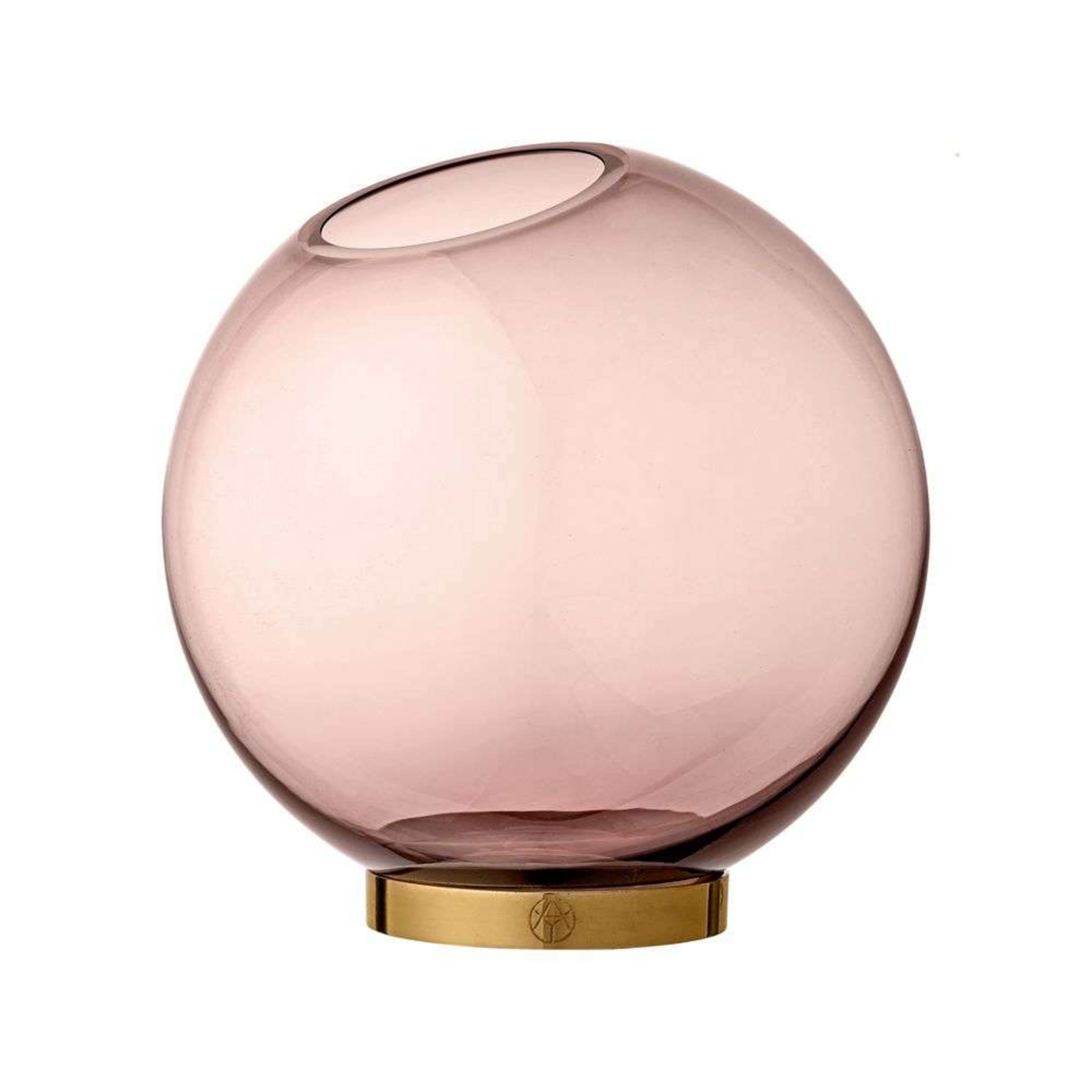 Globe Vase w/Stand Ø21xH21 Rose/Gold - AYTM