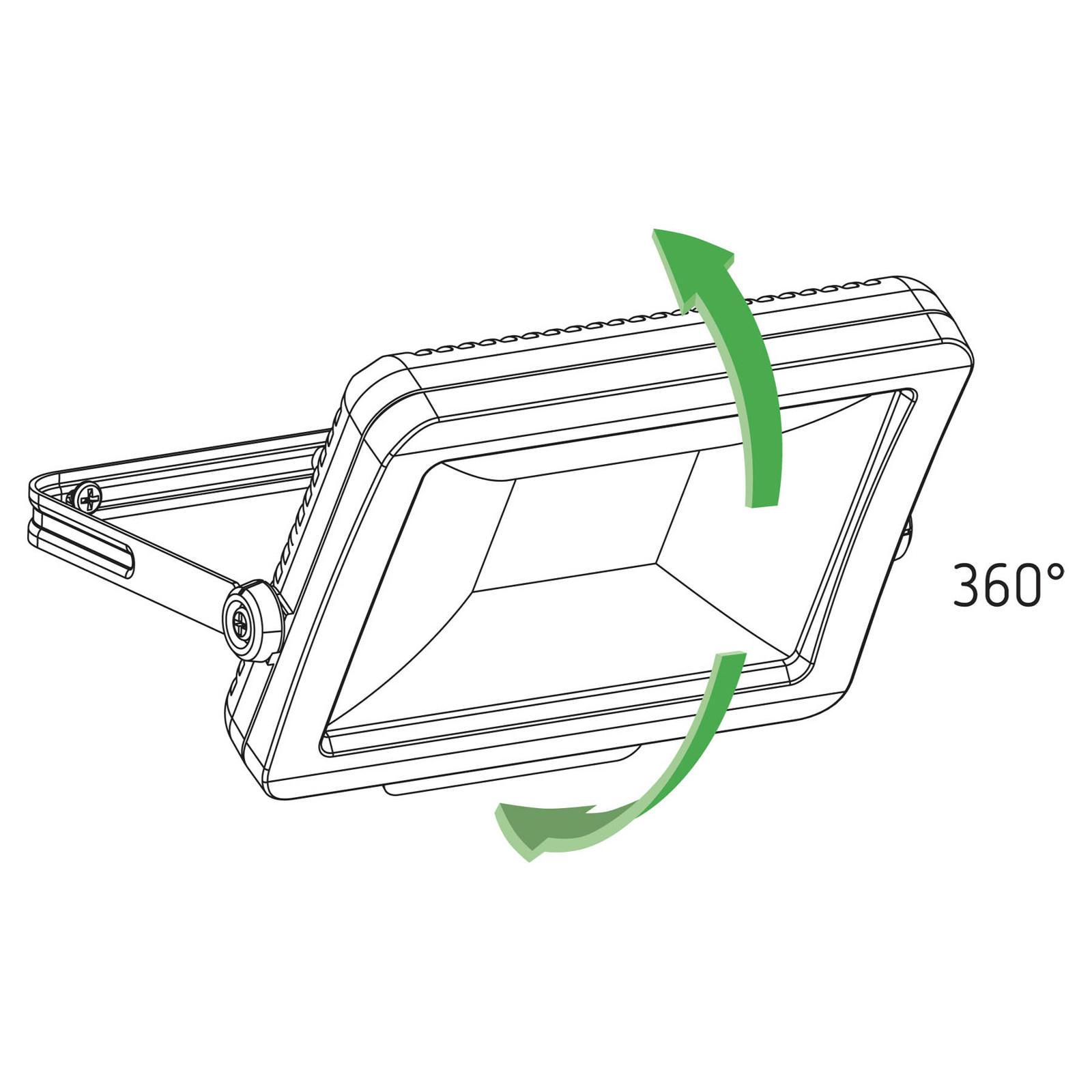 Theben LED buitenspot theLeda B100L W, wit, 3000K, 100 W