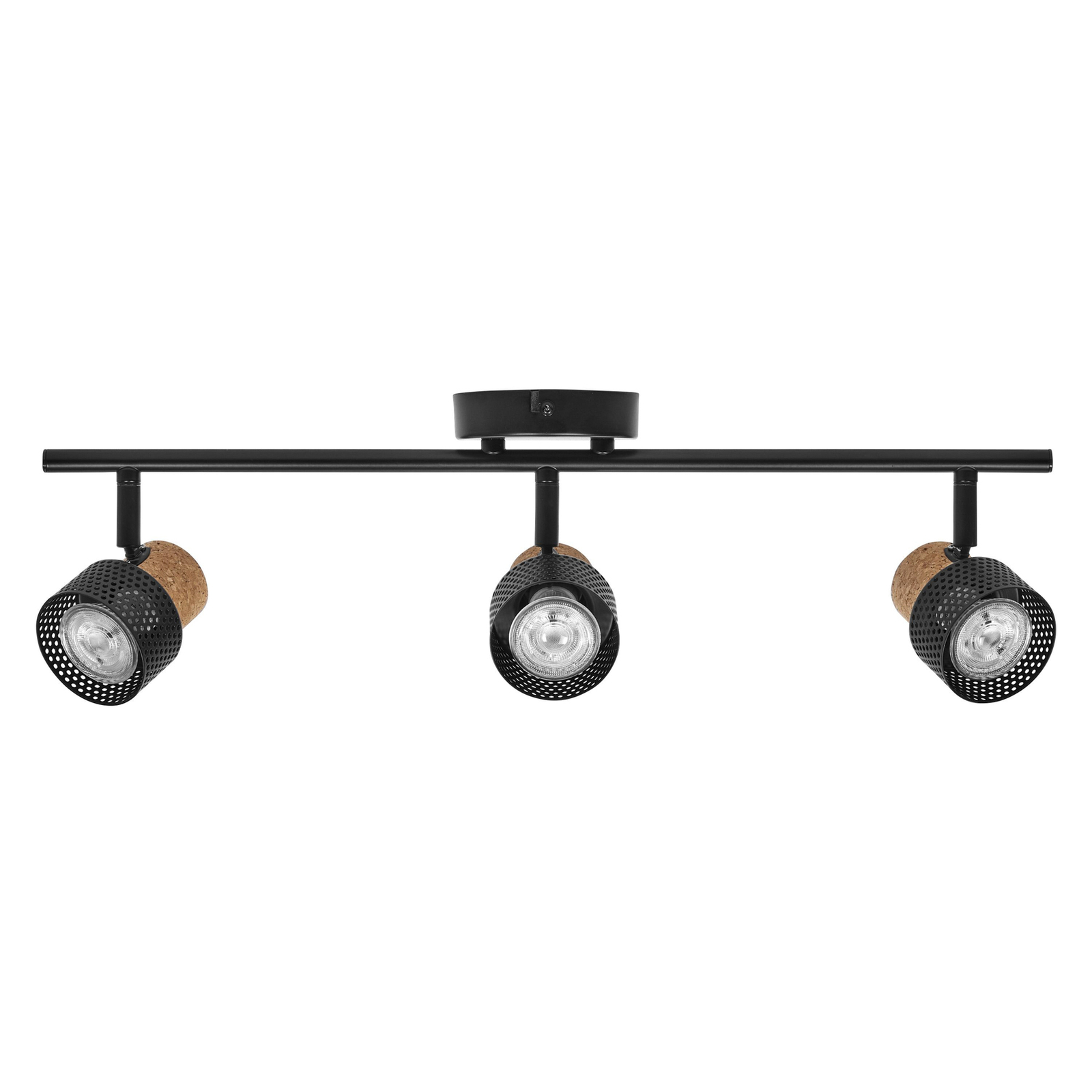 LEDVANCE LED takspot Cork, GU10, 3-ljus, lång, svart