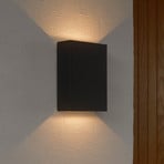 LED outdoor wall lamp Fold Seaside up/down, 10 x 15 cm, black