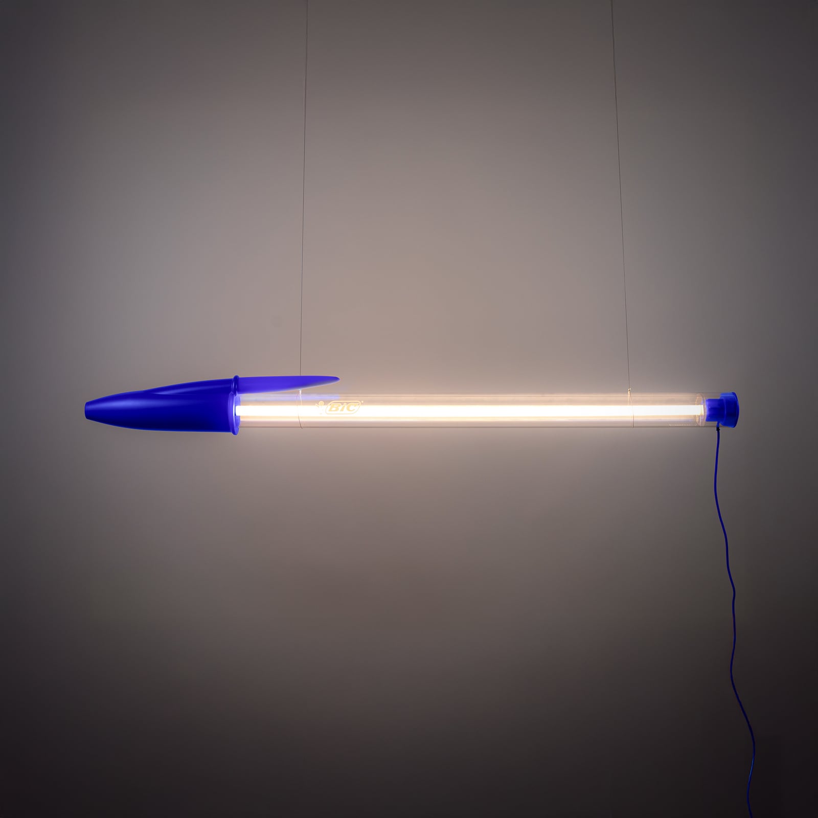 SELETTI LED hanglamp BIC, blauw, lengte 173 cm