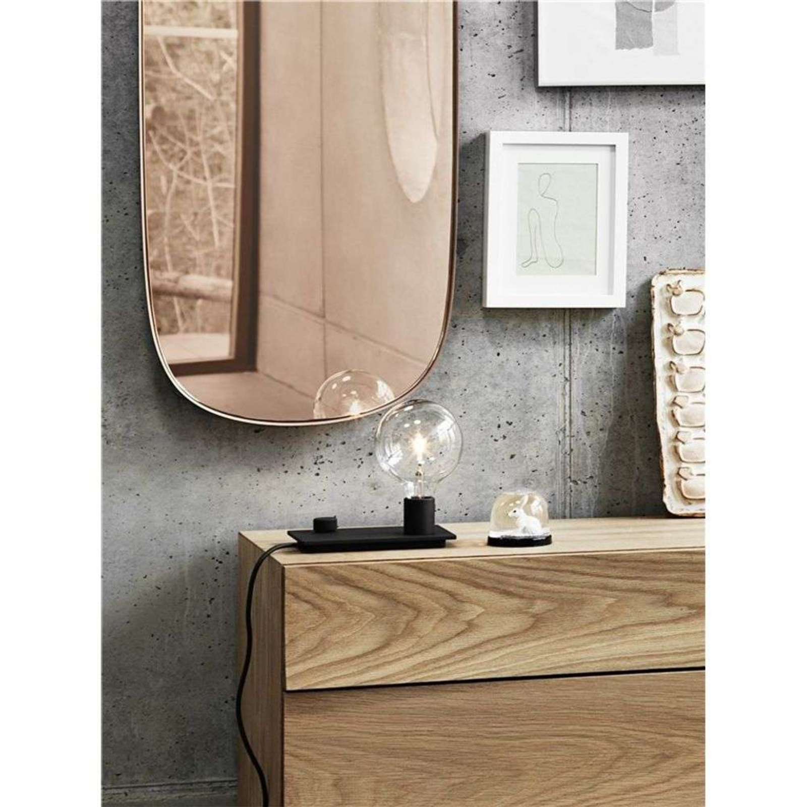 Framed Mirror Large Taupe/Taupe Glass - Muuto