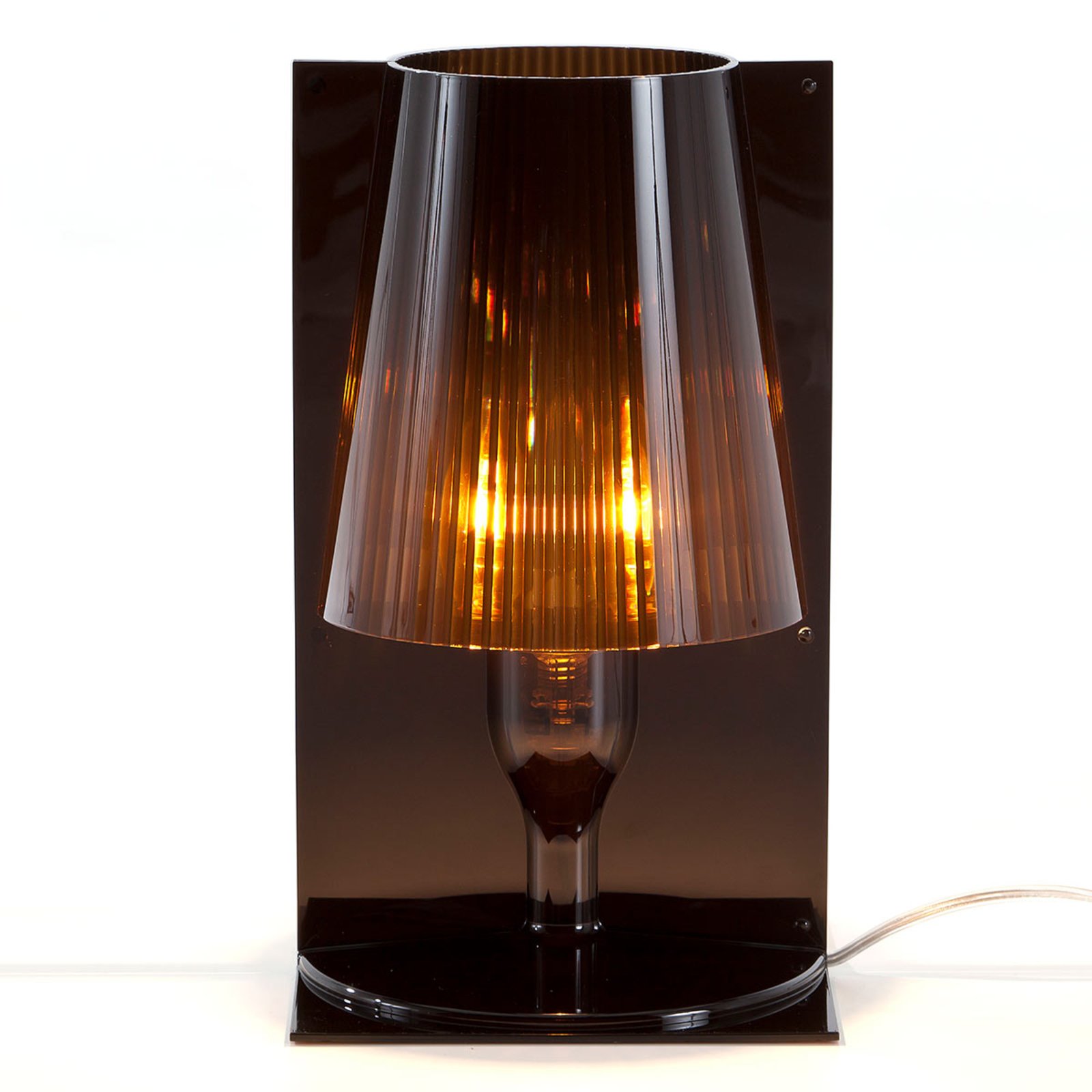 Dizajnová stolová lampa Kartell Take, dymovo sivá