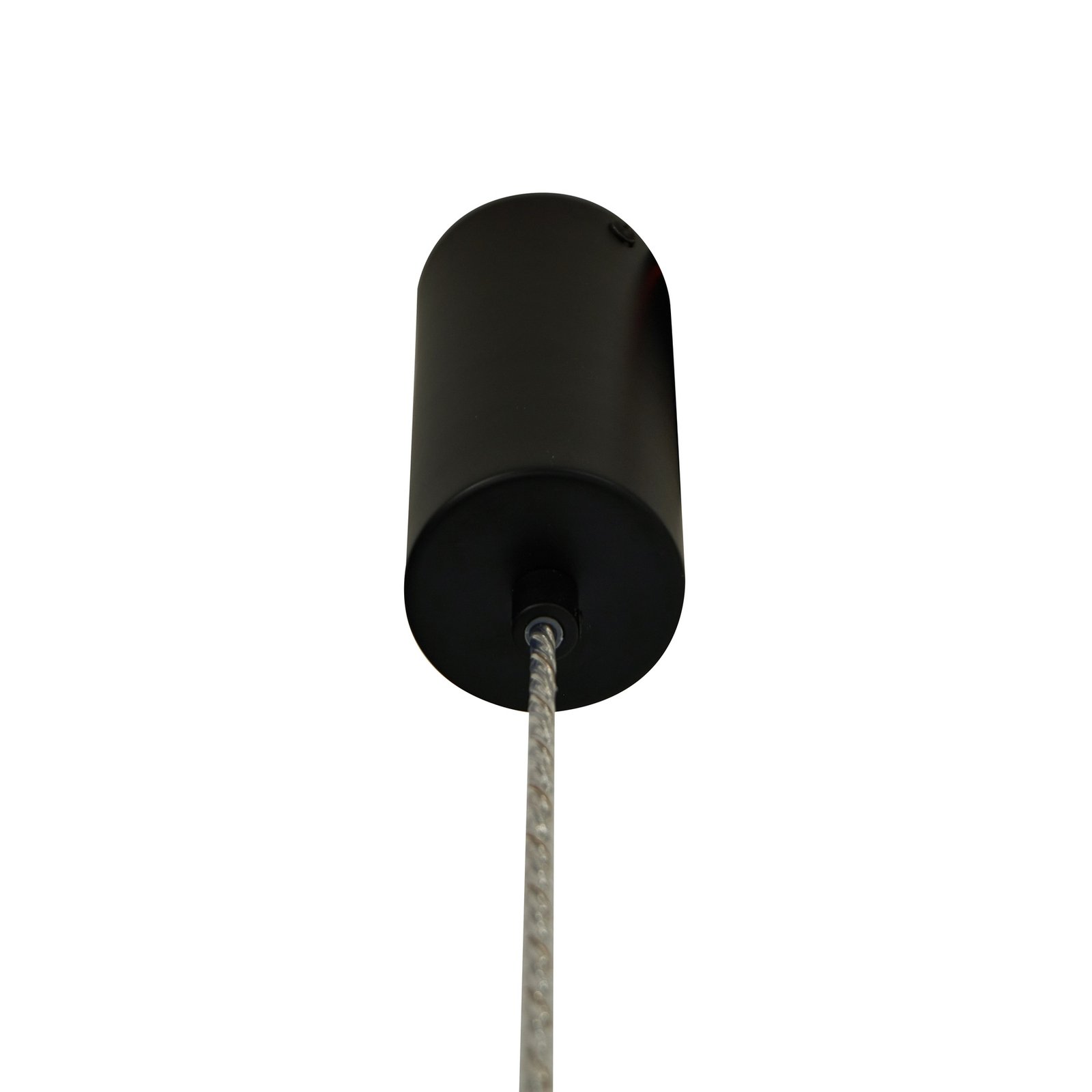 Lucande Suspension LED Christelle, noir, Ø 8 cm, verre