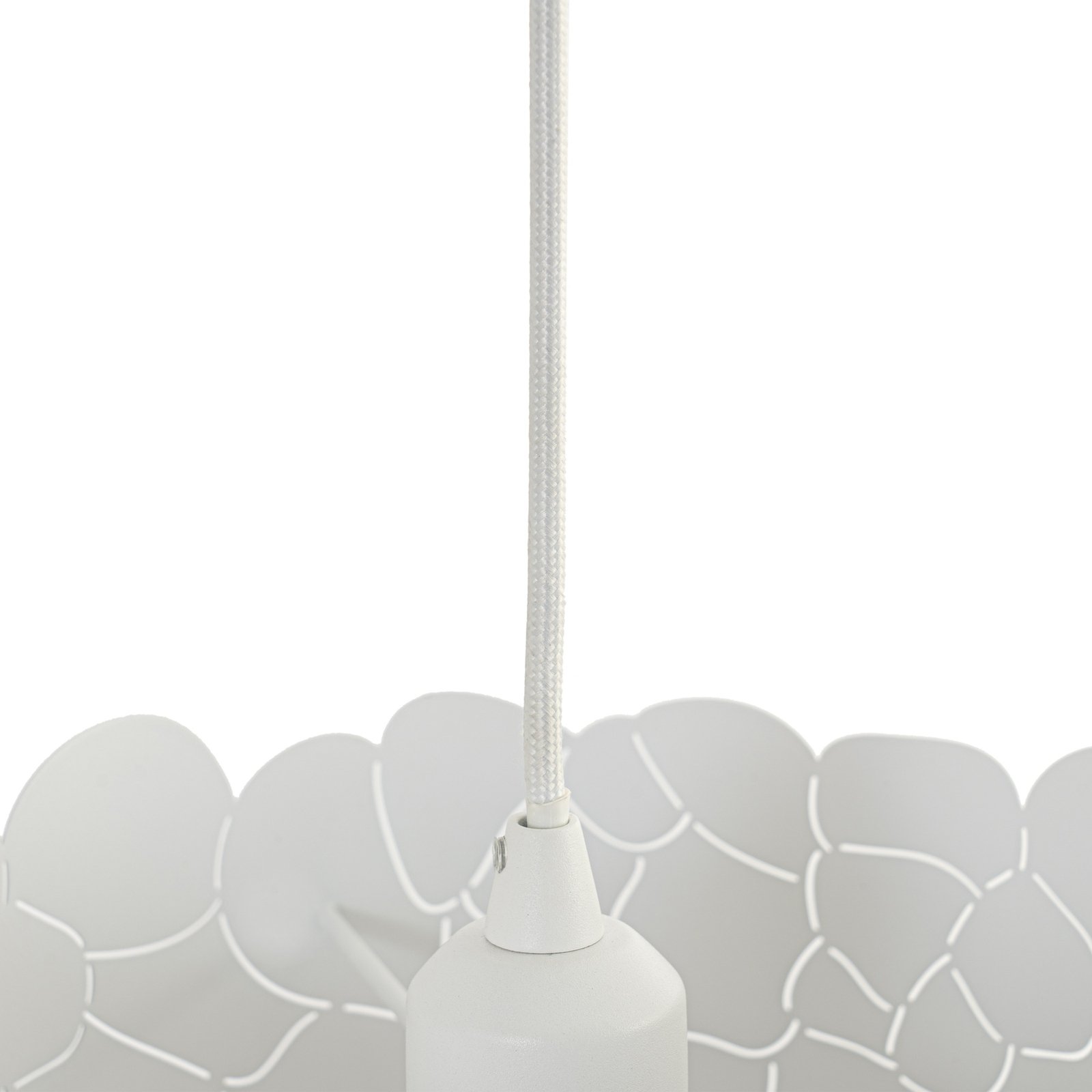 Lindby suspension Aralena, blanc, métal, Ø 26 cm