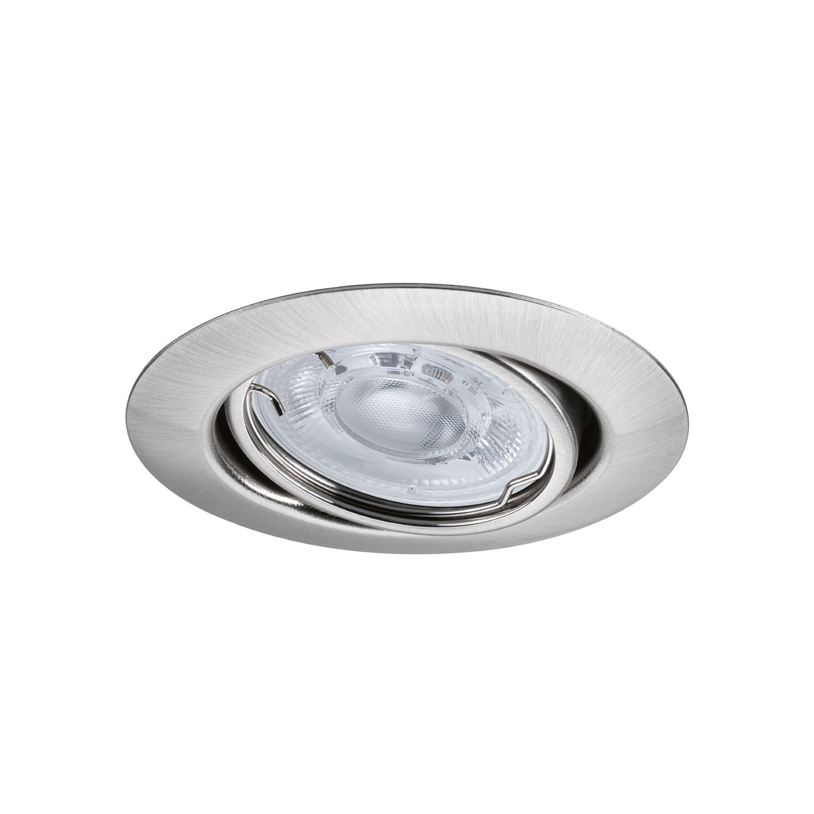 Paulmann indbygningslampe BASE, jern, Ø 9 cm, 4 W, 2.700 K, drejelig