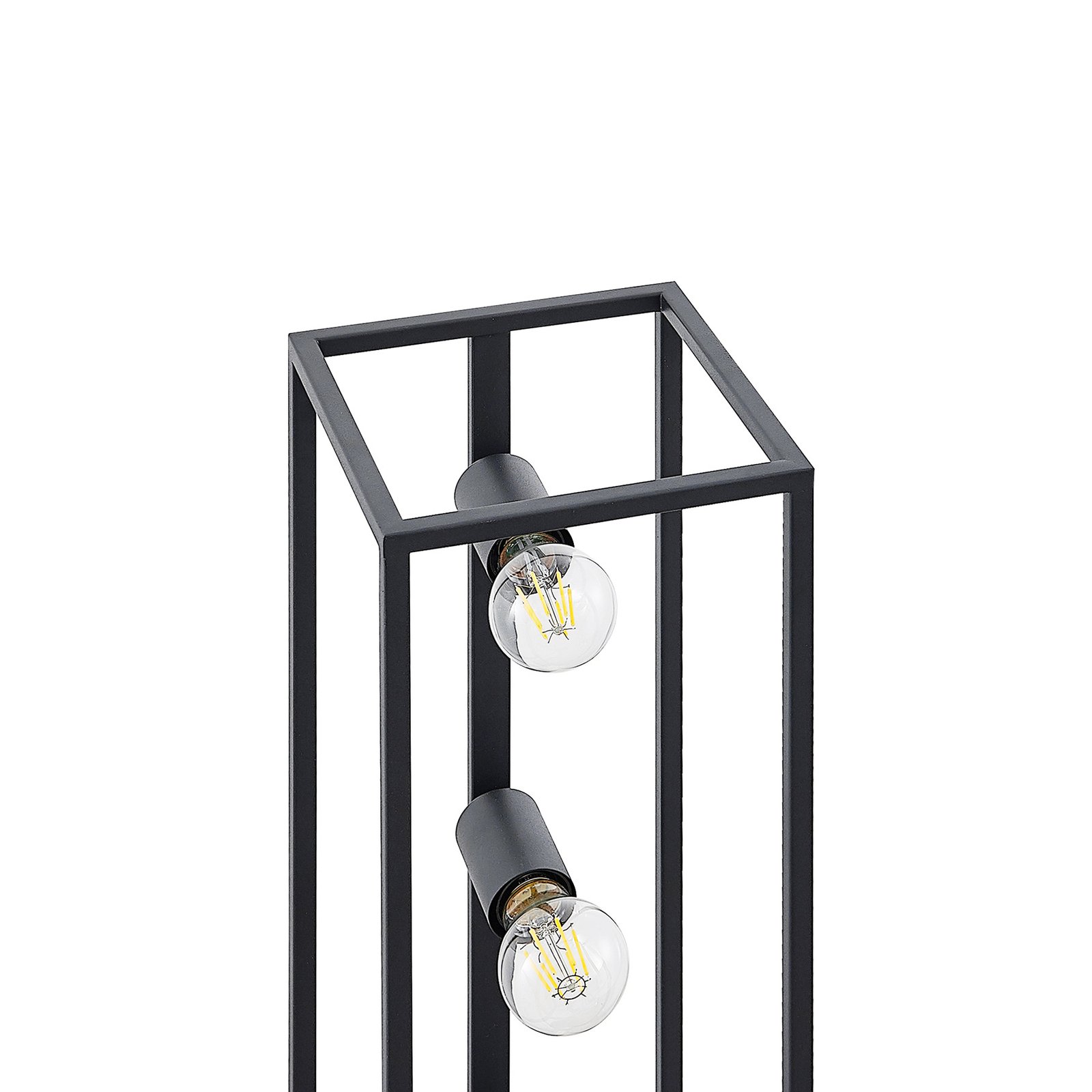 Lindby Xamara floor lamp, frame, black, five-bulb