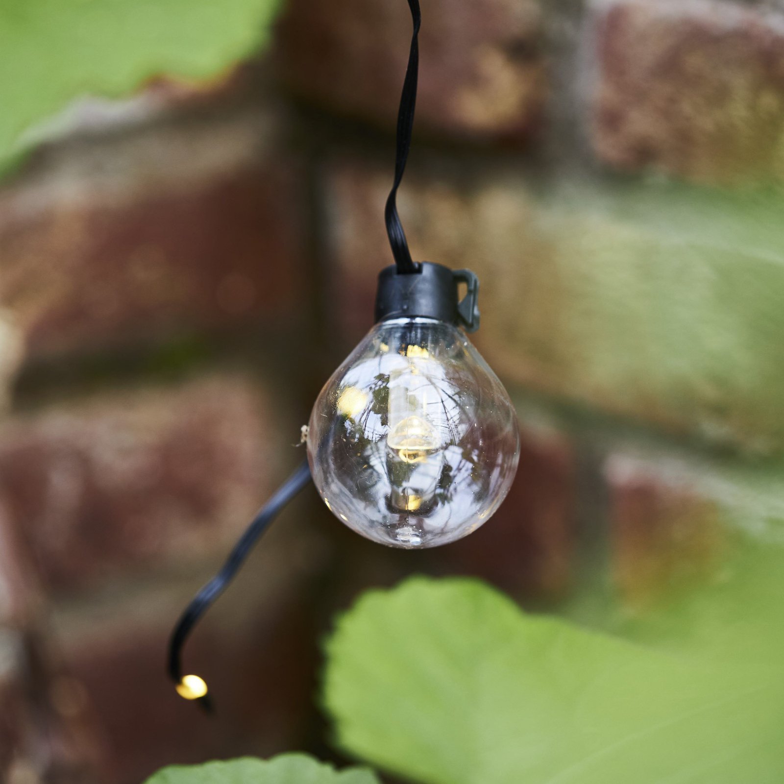 LED pasakų žibintai Bolla, skaidrūs, plastikiniai Ilgis 5,3 m 20-fl.