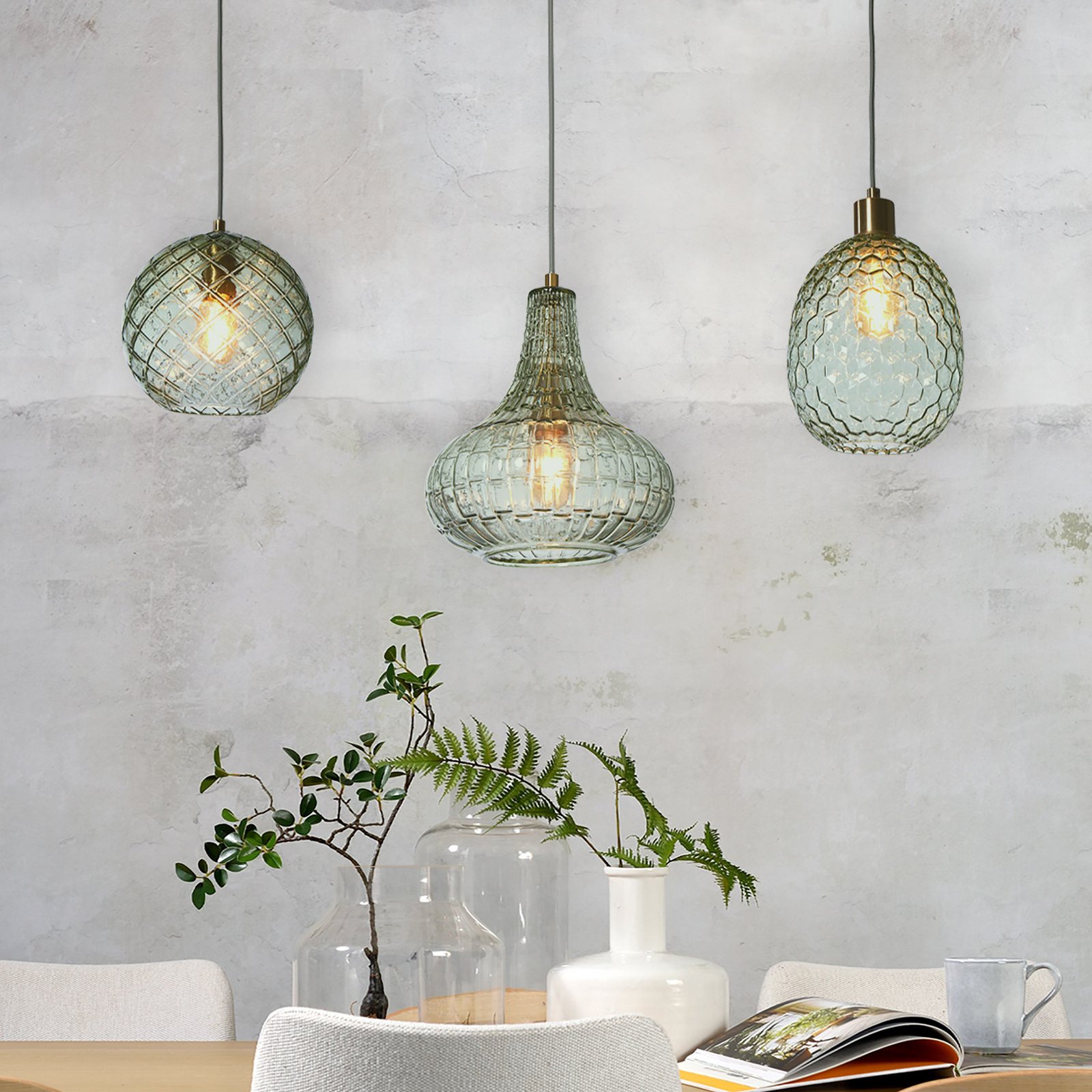 It's about RoMi Venice pendant light, green, drop, glass