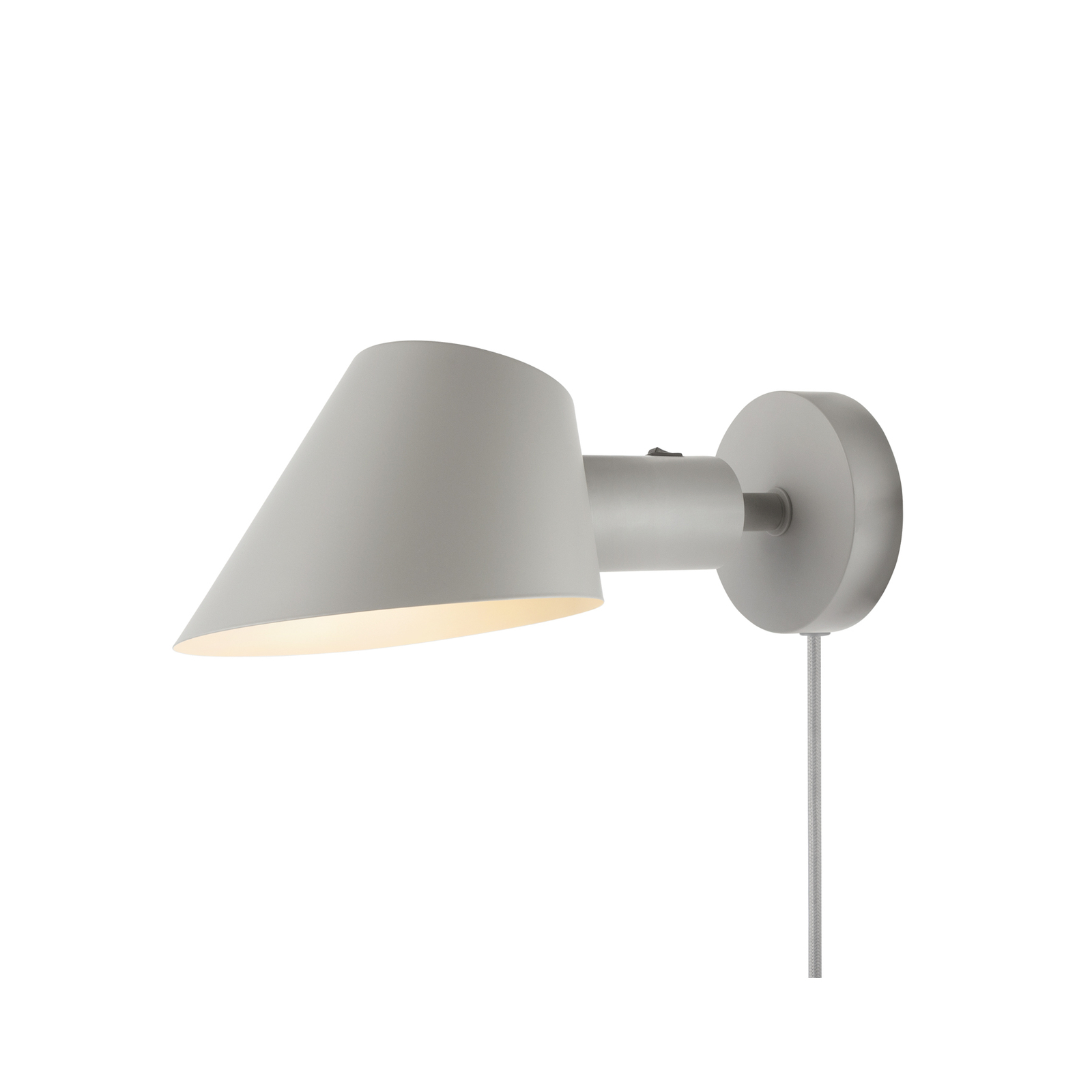 Stay Short wall light with a plug, grey