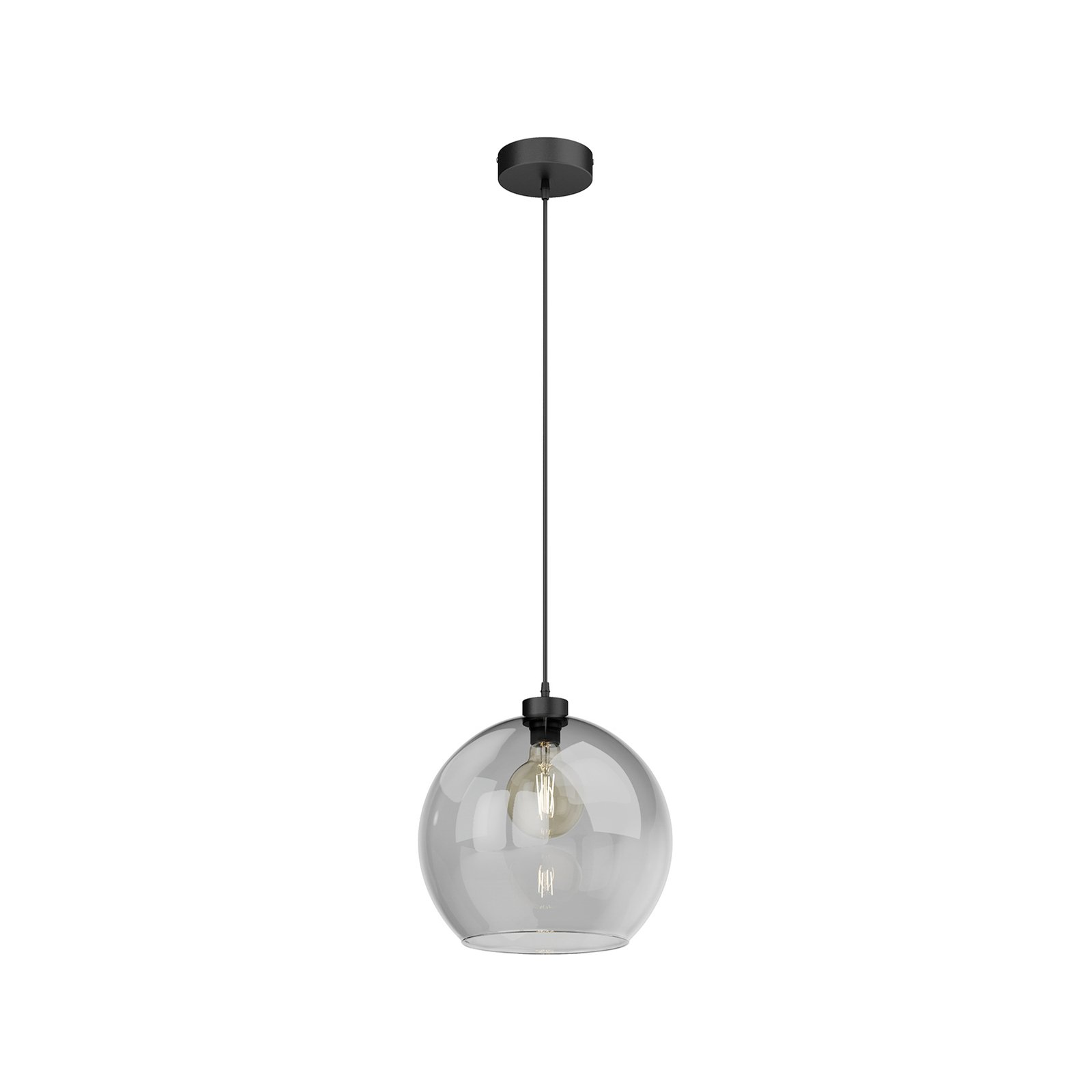 Cubus Pendelleuchte Ø 30 cm rauchgrau Glas E27