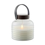 Aston Jar LED solar light, height 20 cm, black/brown, IP44