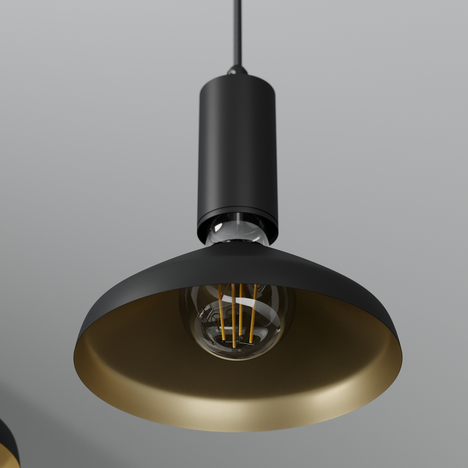 Arcchio Jaika hanglamp, 5-lamps, zwart
