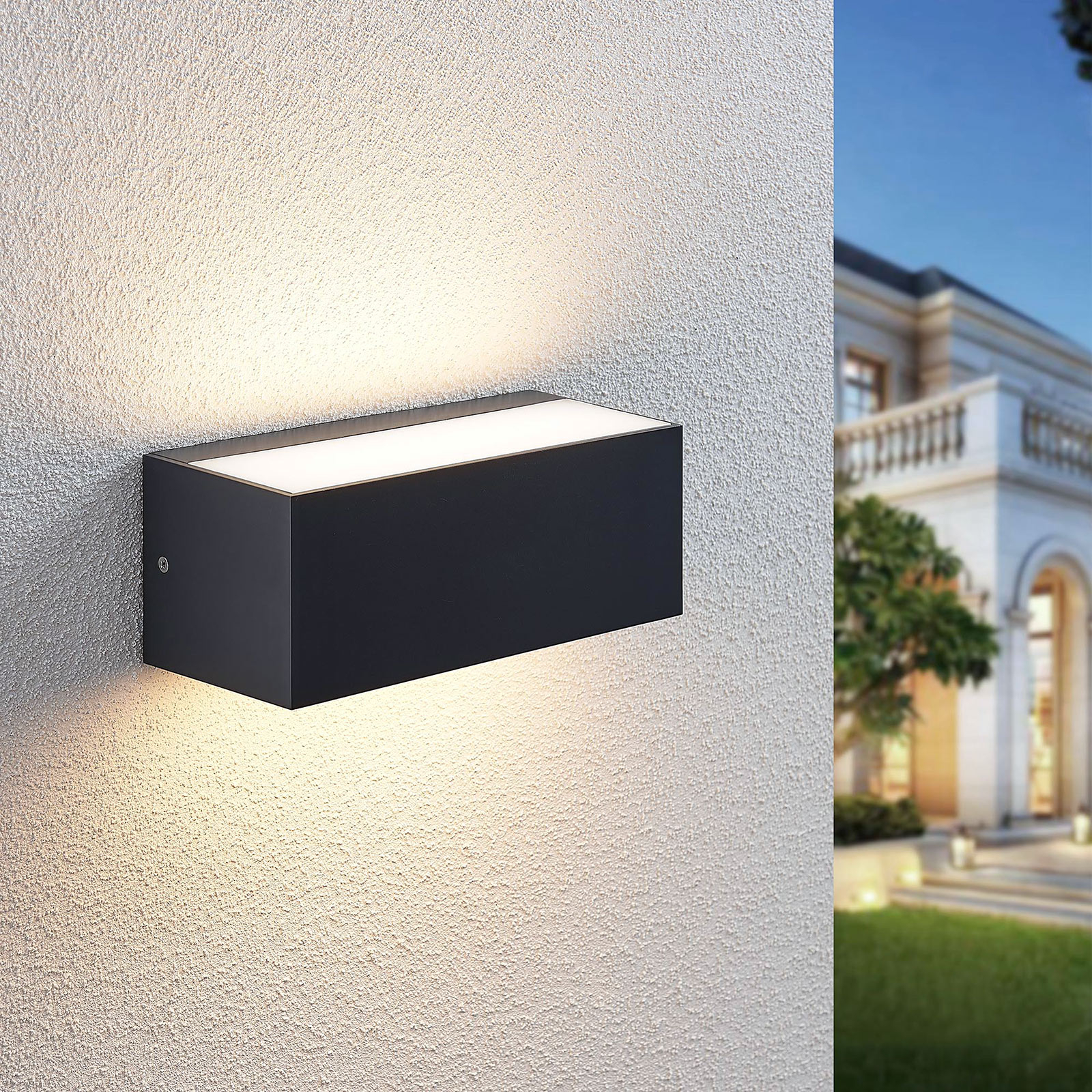 Nienke LED outdoor wall light, IP65, 23 cm