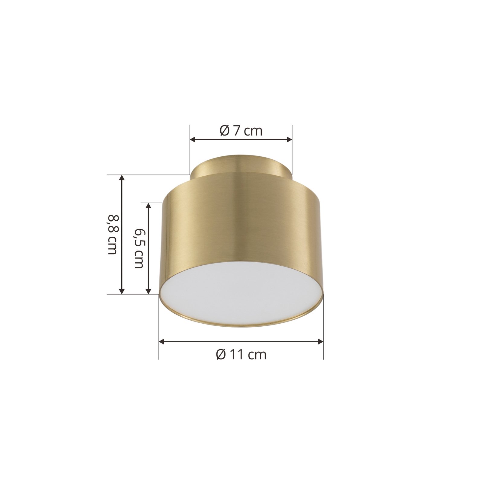 Lindby LED-Strahler Nivoria, Ø 11 cm, gold