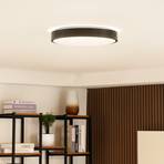 Lindby Smart LED ceiling lamp Innes black 38cm RGB CCT Tuya