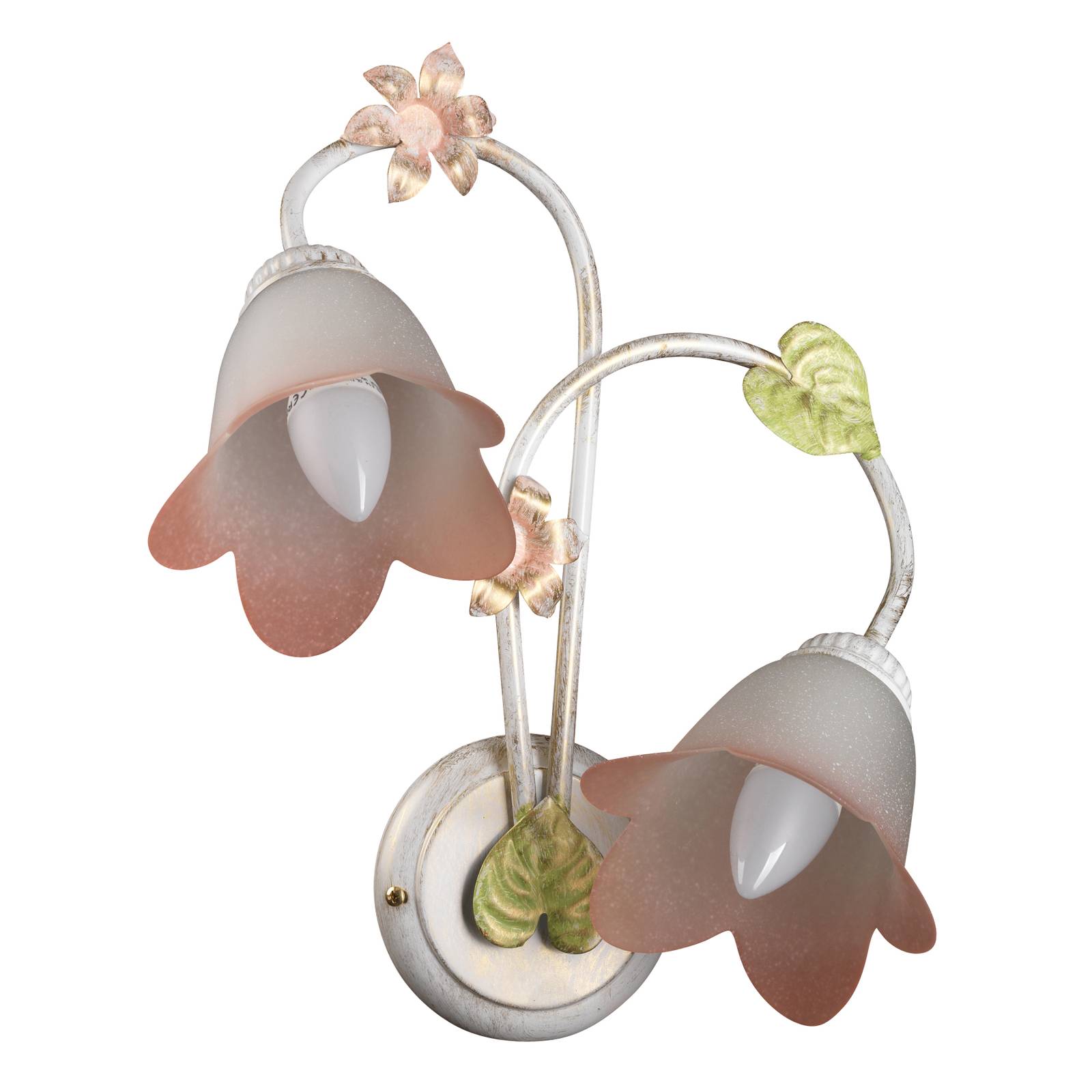 Vägglampa Button i florentinstil, 2 lampor