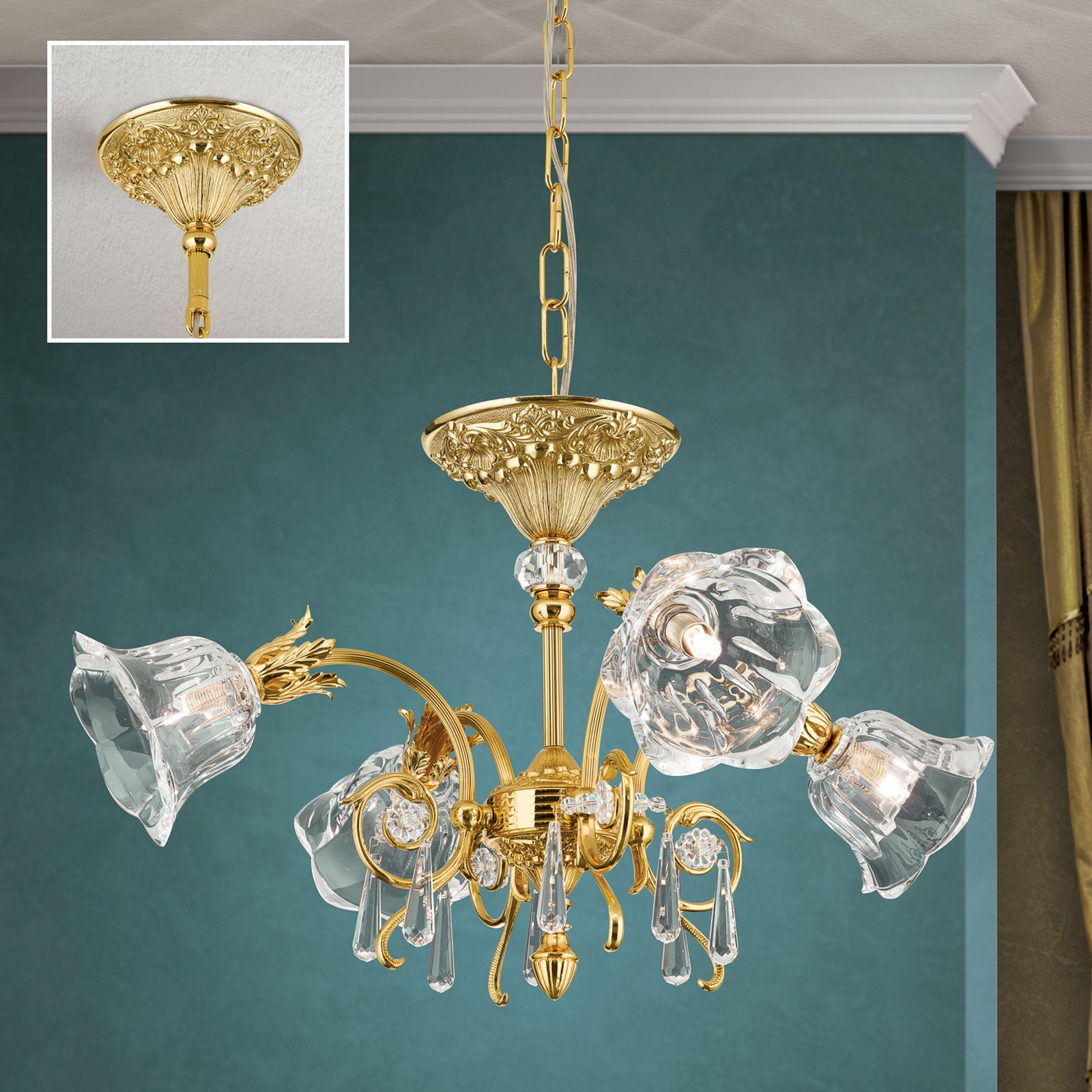 Kaisa Ceiling Light Tasteful 24 Carat