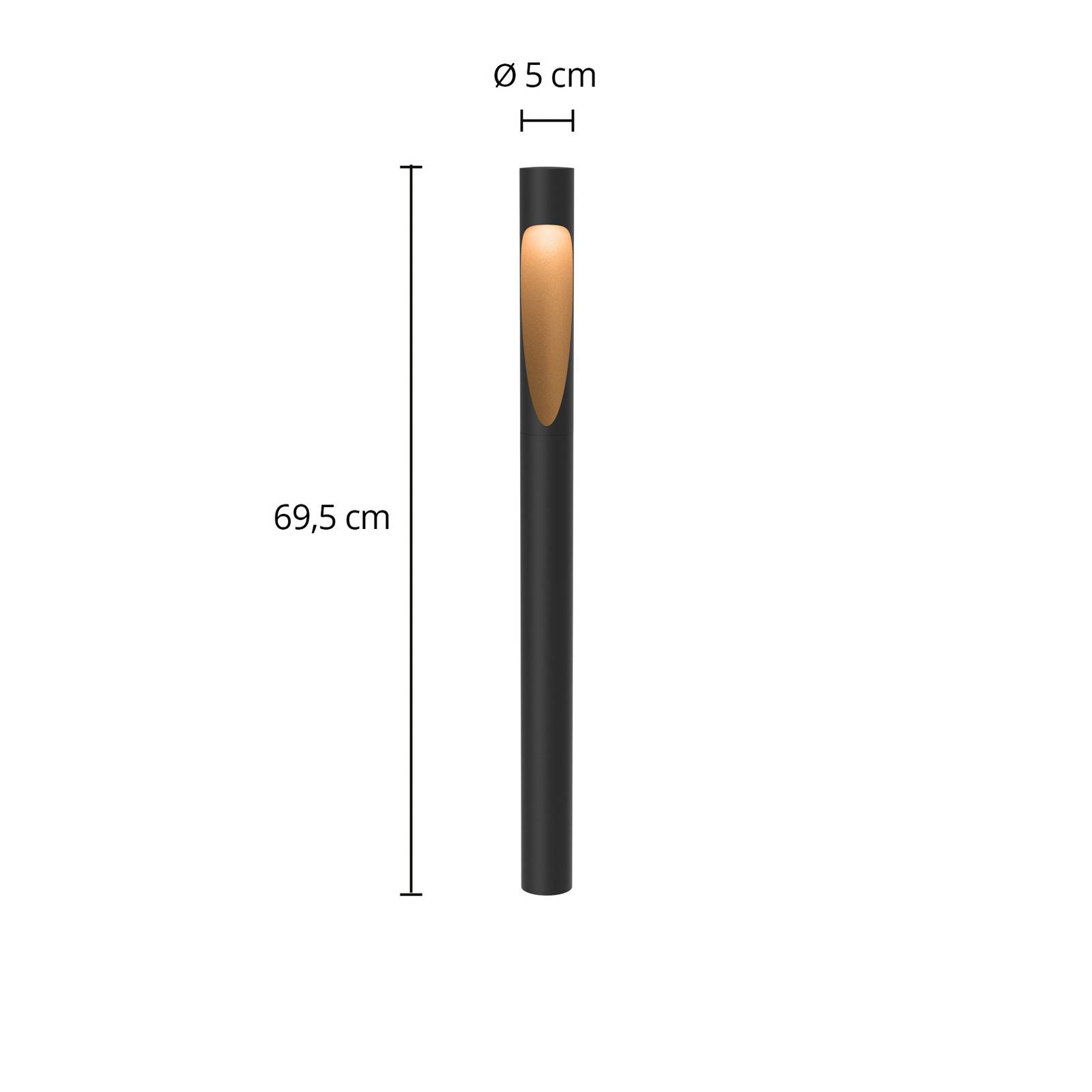 Louis Poulsen Louis Poulsen osvětlení cesty Flindt 840 černá 70 cm šroubová objímka