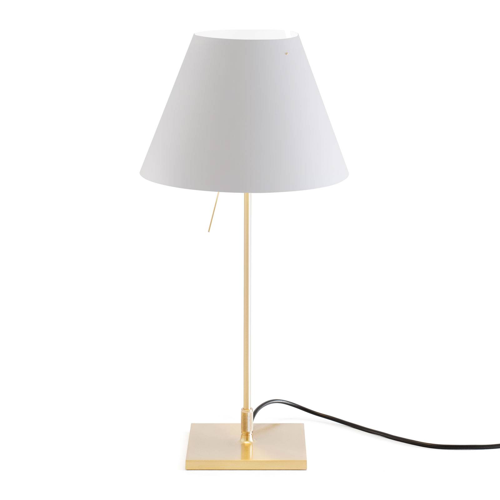 Luceplan Costanzina lampe table laiton blanc brume