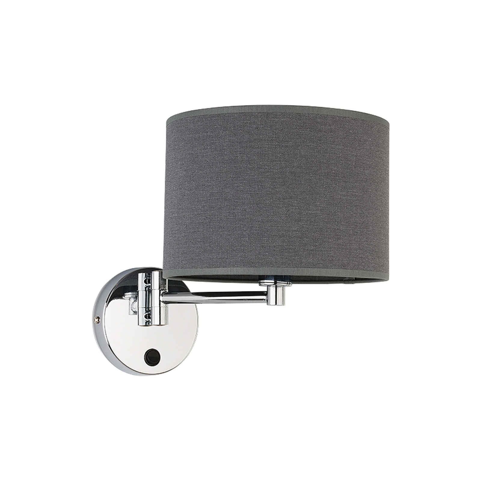 Vegglampe Hotel med bryter, dreibar, grå