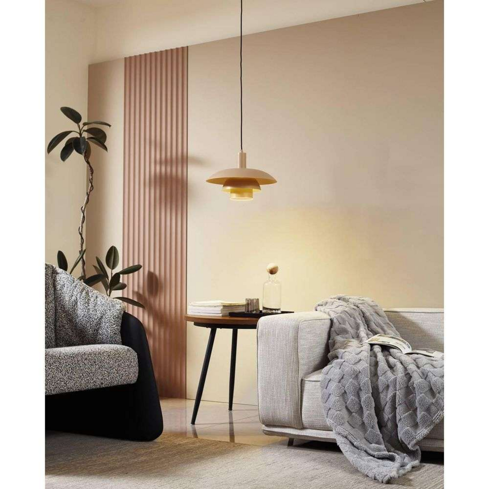 Elorri Lampada a Sospensione Beige - Lindby