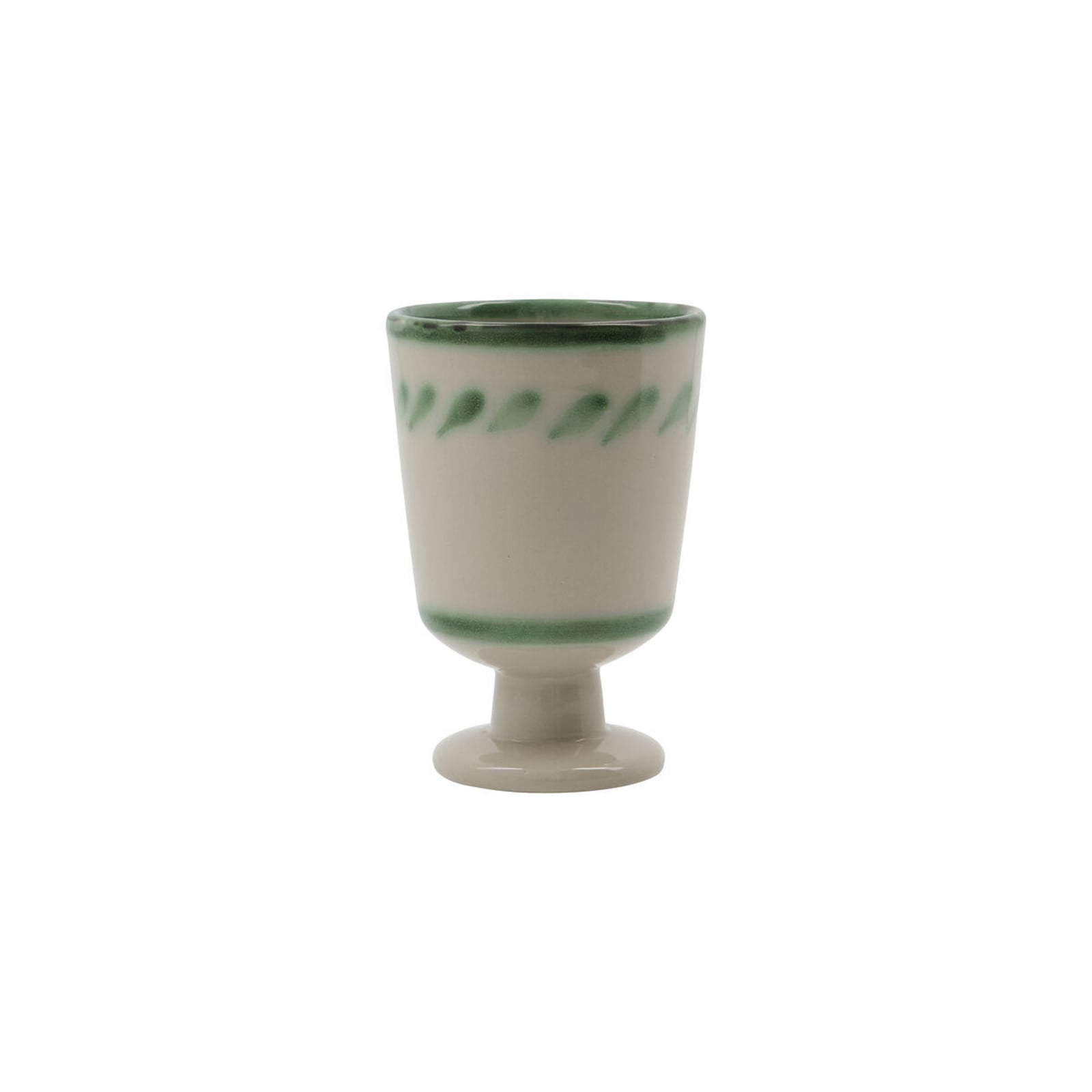 Tazza HDDiva in ceramica bianca/verde, Ø 6 cm, set da 2 - House Doctor