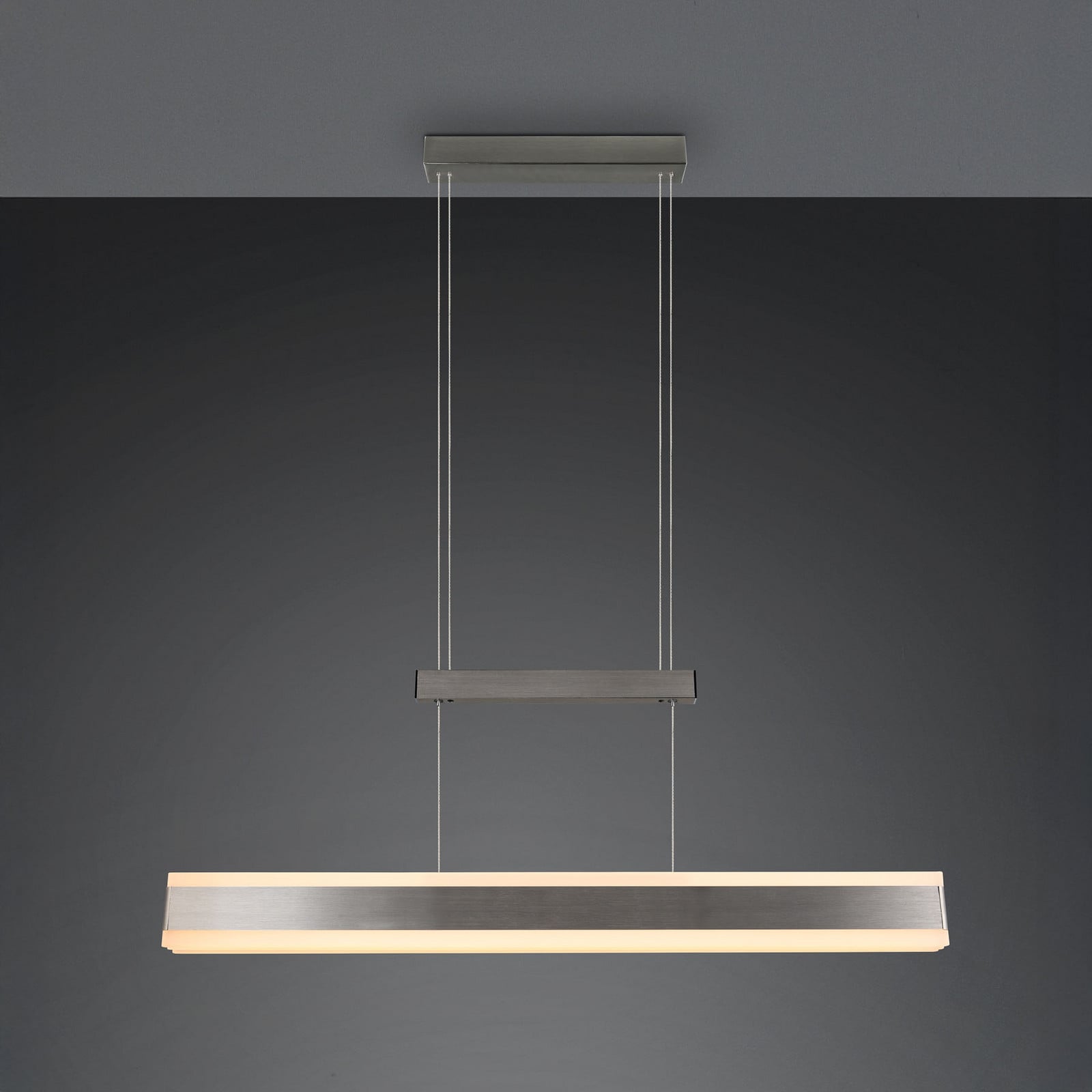 Trio Lighting Lampă suspendată LED Arcola culoare nichel 152 cm dimmer tactil CCT - Camera de zi / sufragerie - Modern - Metal